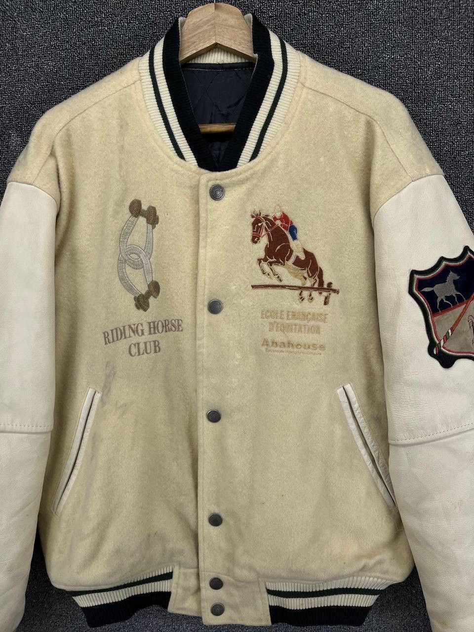 Japanese Brand Vintage Abahouse Rare Design Wool Varsity Jacket Size US M / EU 48-50 / 2 - 9 Thumbnail