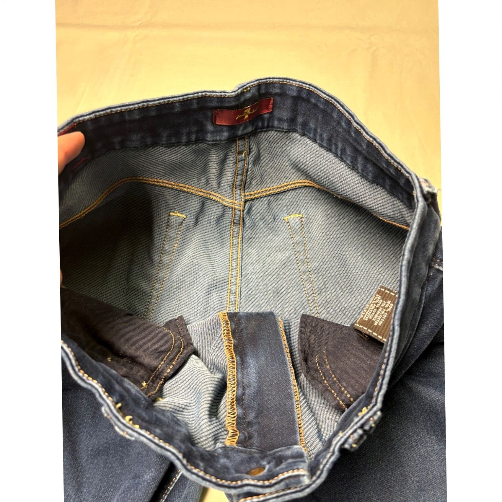 7 For All Mankind 7 For All Mankind Jeans Skinny Denim Womens 29 X 28 Dark Wash Stretch 5-Pocket Mid Rise Size 29" - 4 Thumbnail