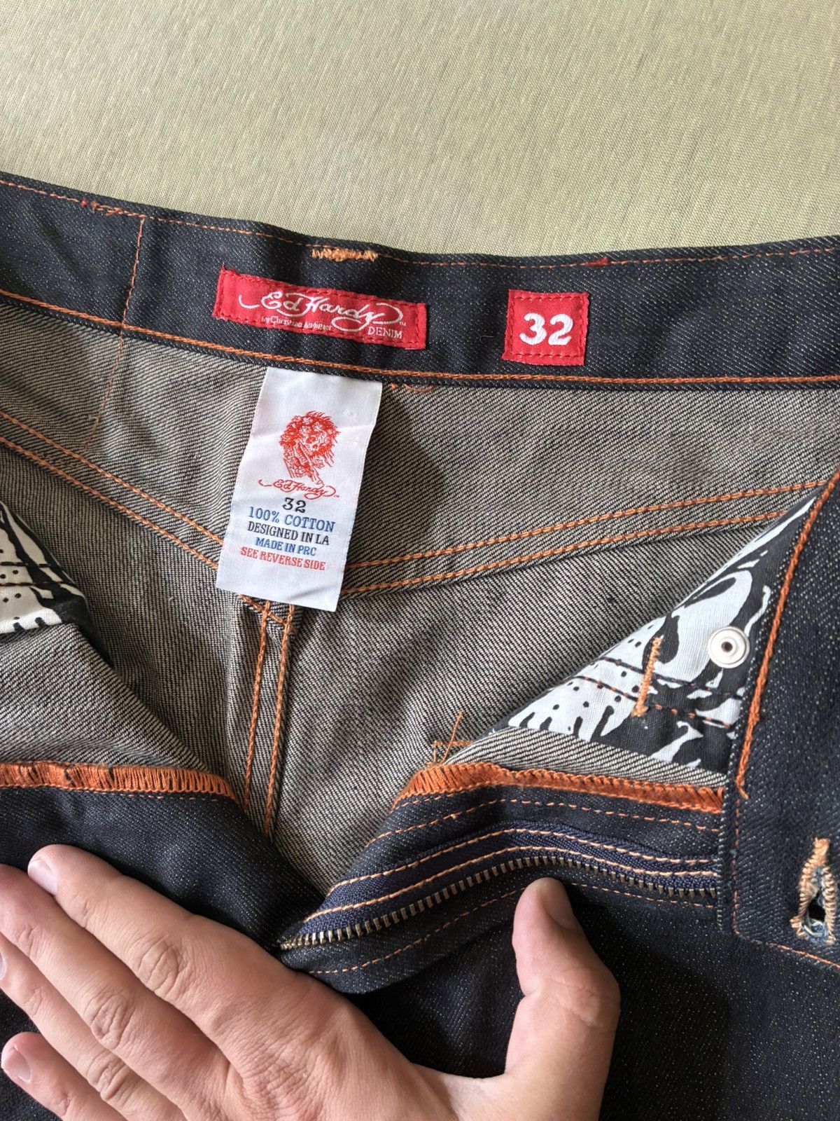 Ed Hardy Vintage Ed Hardy Dry Denim Jorts Size US 32 / EU 48 - 6 Thumbnail