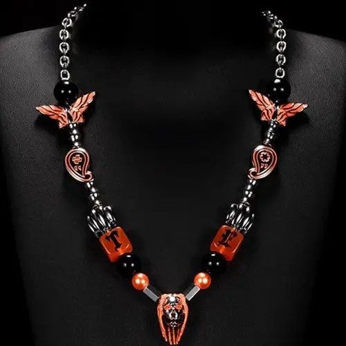 Jewelry Tyga X Evae Adjustable Orange Pendant Necklace Size ONE SIZE - 4 Thumbnail