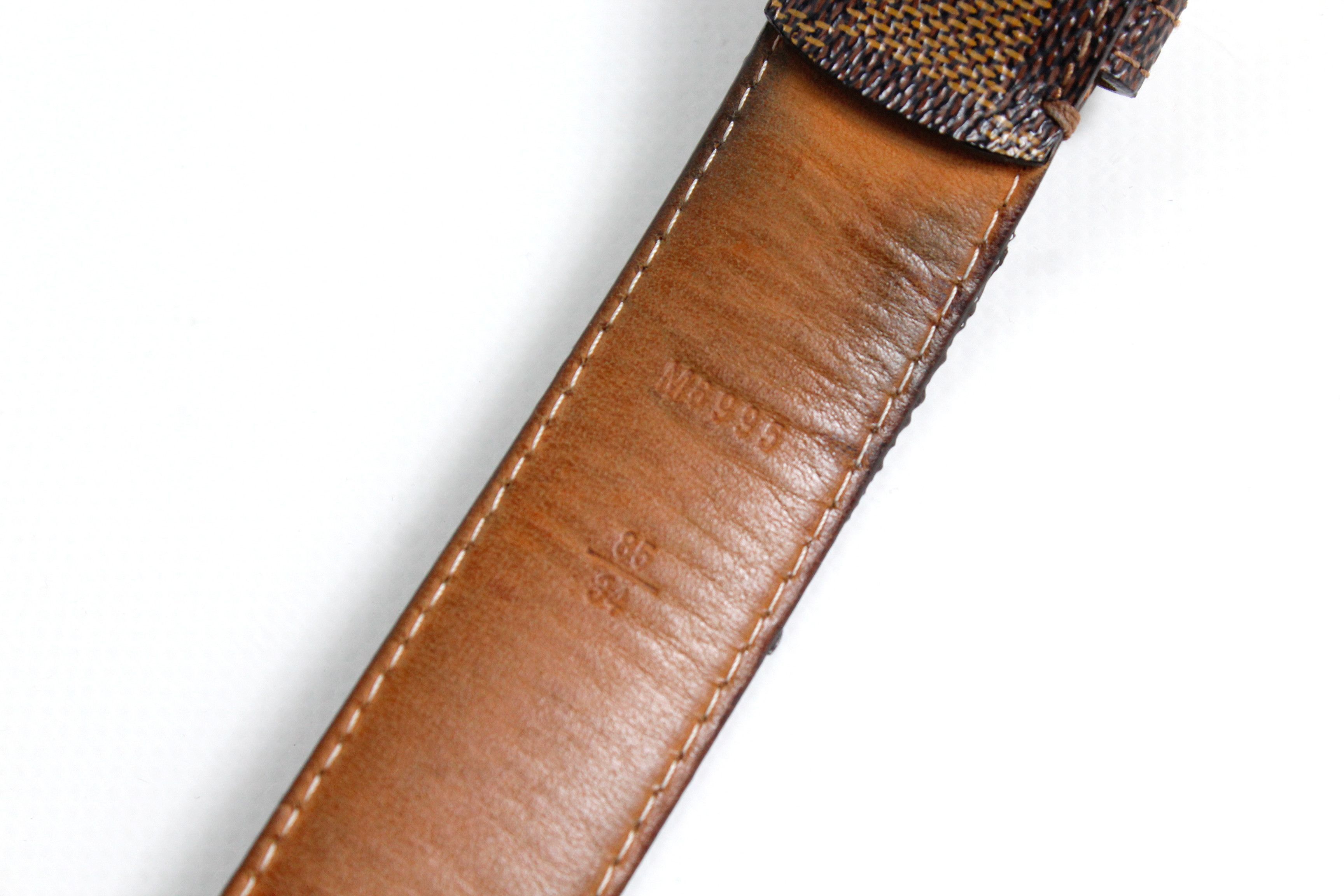 Louis Vuitton Louis Vuitton Damier Ebene Logo Monogram Leather Belt Size ONE SIZE - 14 Thumbnail