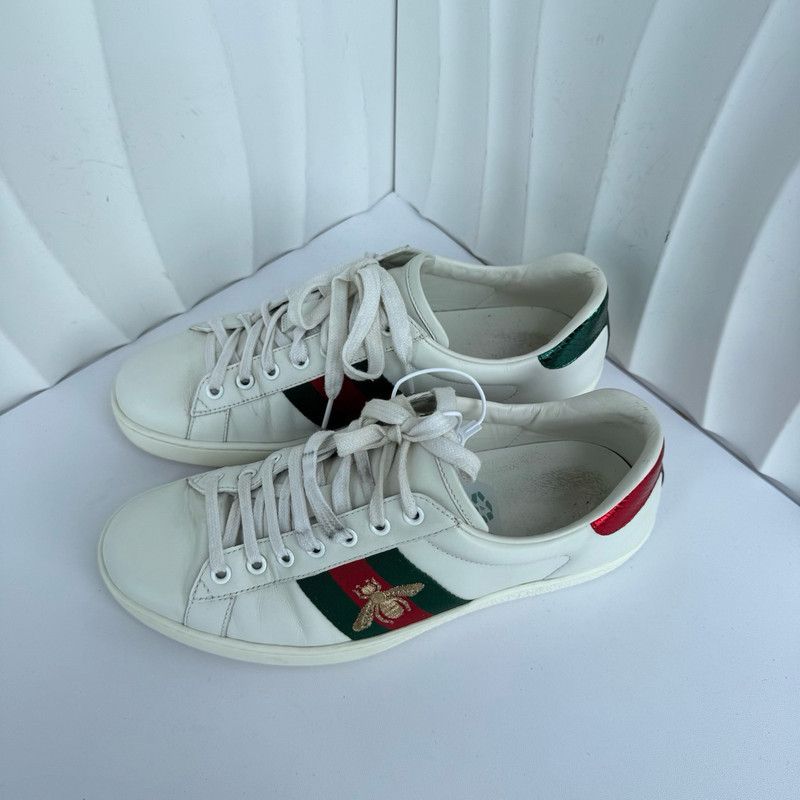 Gucci Gucci Ace Leather Fashion Sneakers for Men 0079 Size US 8 / EU 41 - 1 Thumbnail