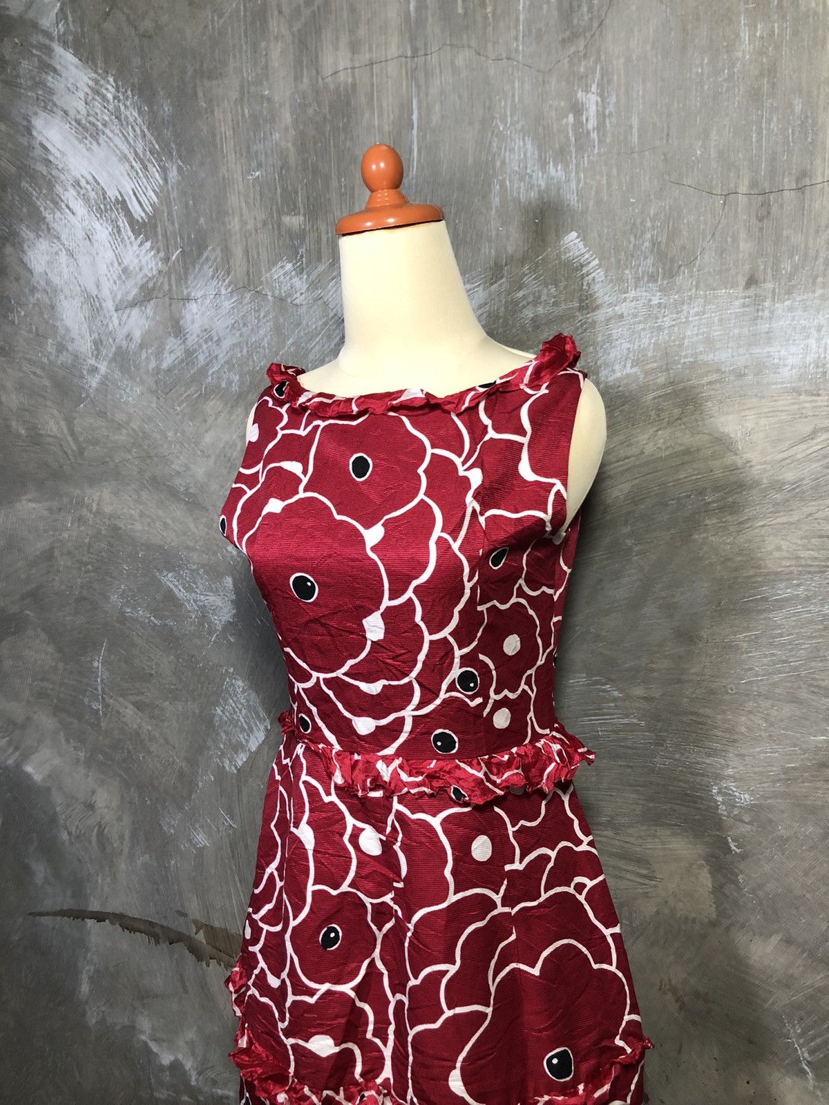 Moschino Moschino Cheap And Chic Flower Midi Dress Size S / US 4 / IT 40 - 13 Thumbnail