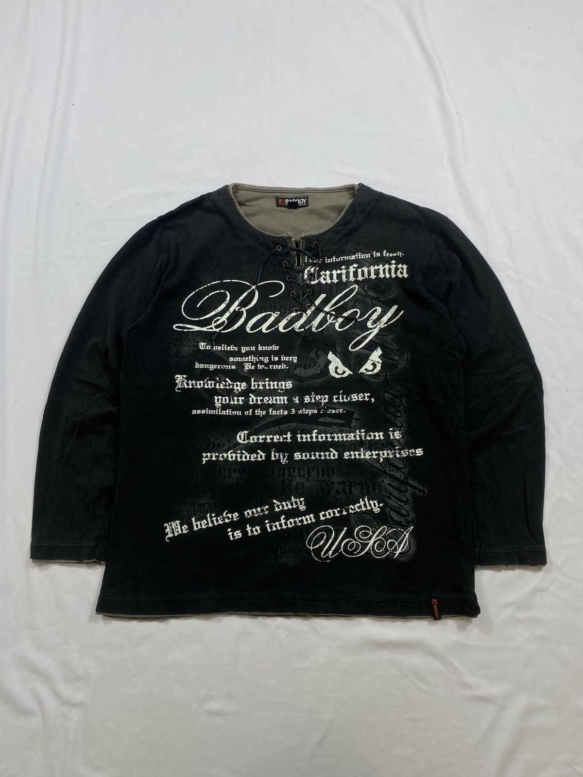 Sick DoubleLayer Gothic Poem Long Slevee