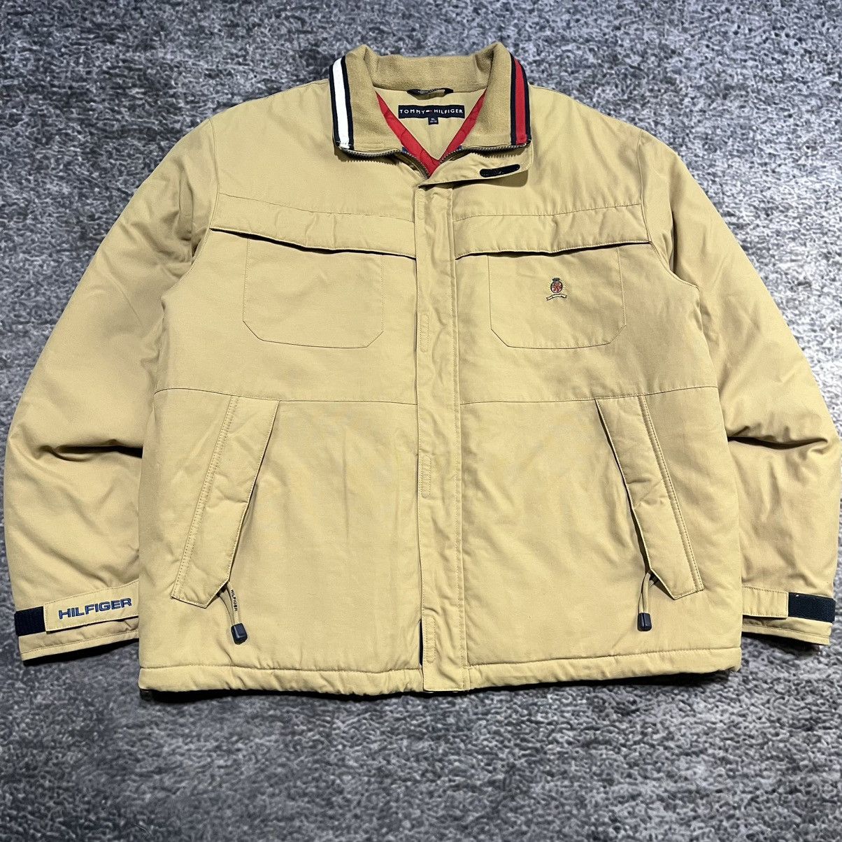 Tommy Hilfiger VINTAGE TOMMY HILFIGER TAN BEIGE 2000s DOWN PUFFER COAT Size US XL / EU 56 / 4 - 3 Thumbnail