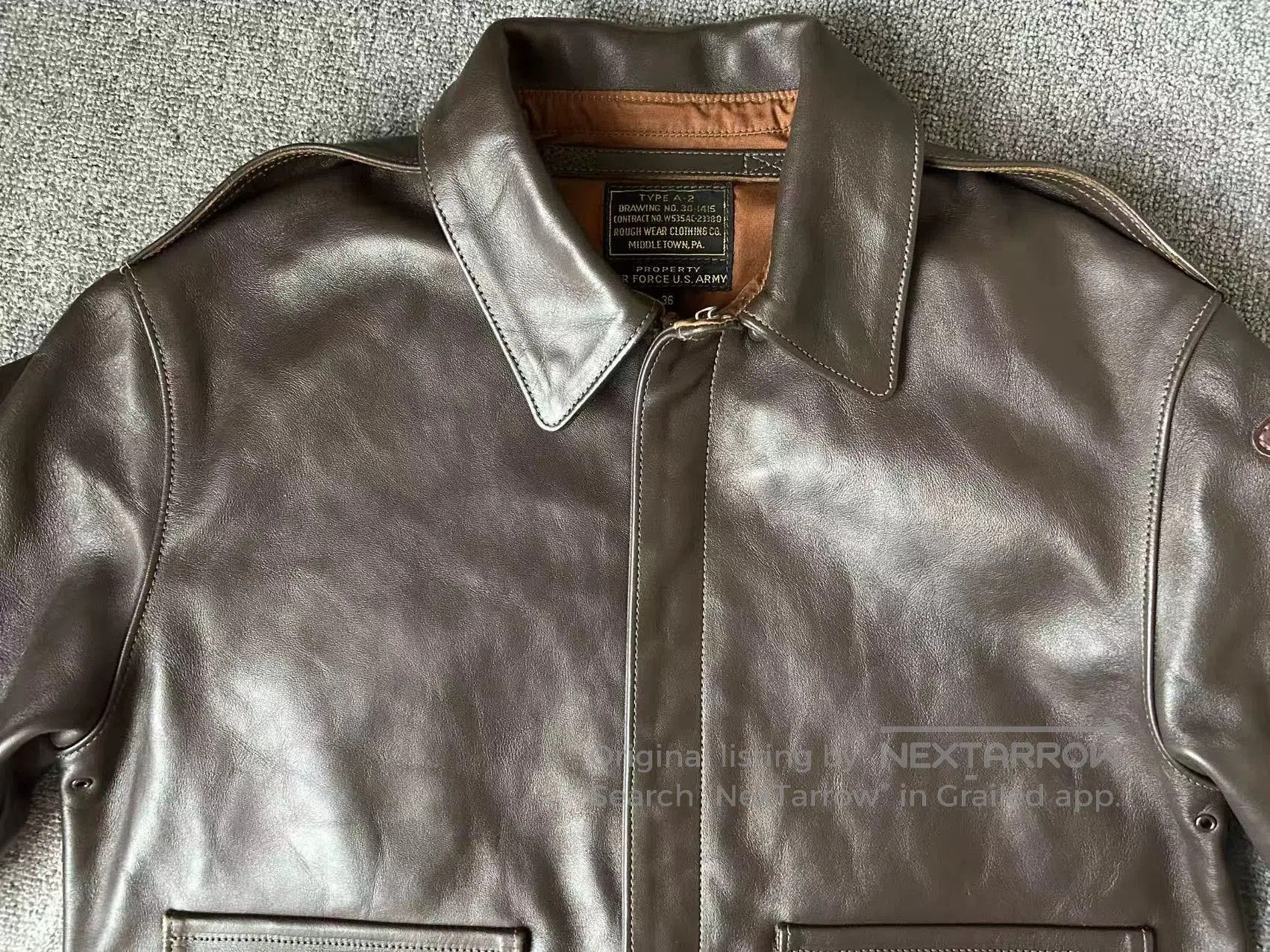 The Real McCoy's real mccoy a2 flight jacket in brown. Size US S / EU 44-46 / 1 - 3 Thumbnail