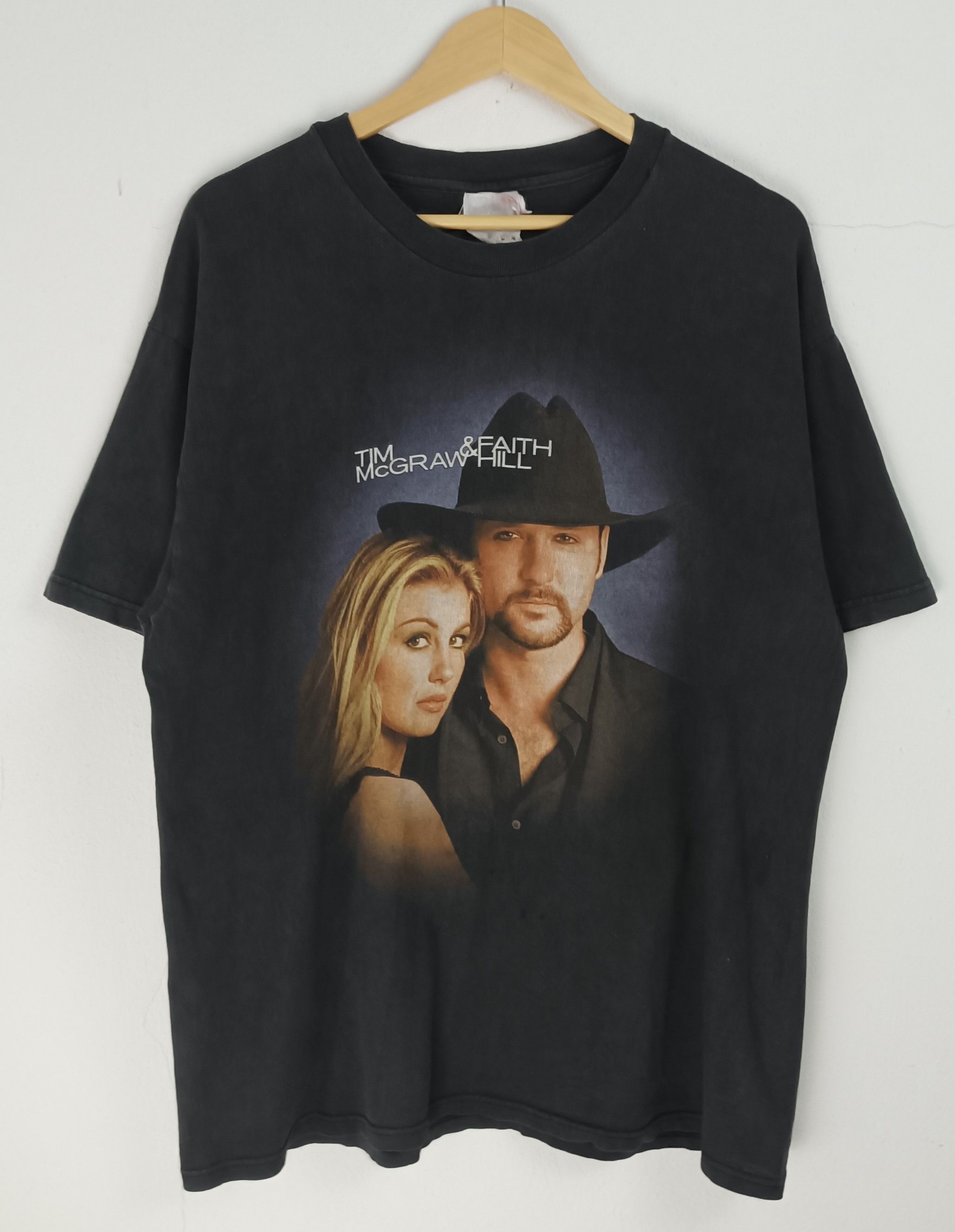 Vintage RARE🔥VINTAGE 2000's FADED FAITH HILL & TIM MCGRAW TOUR TEES Size US L / EU 52-54 / 3 - 3 Thumbnail