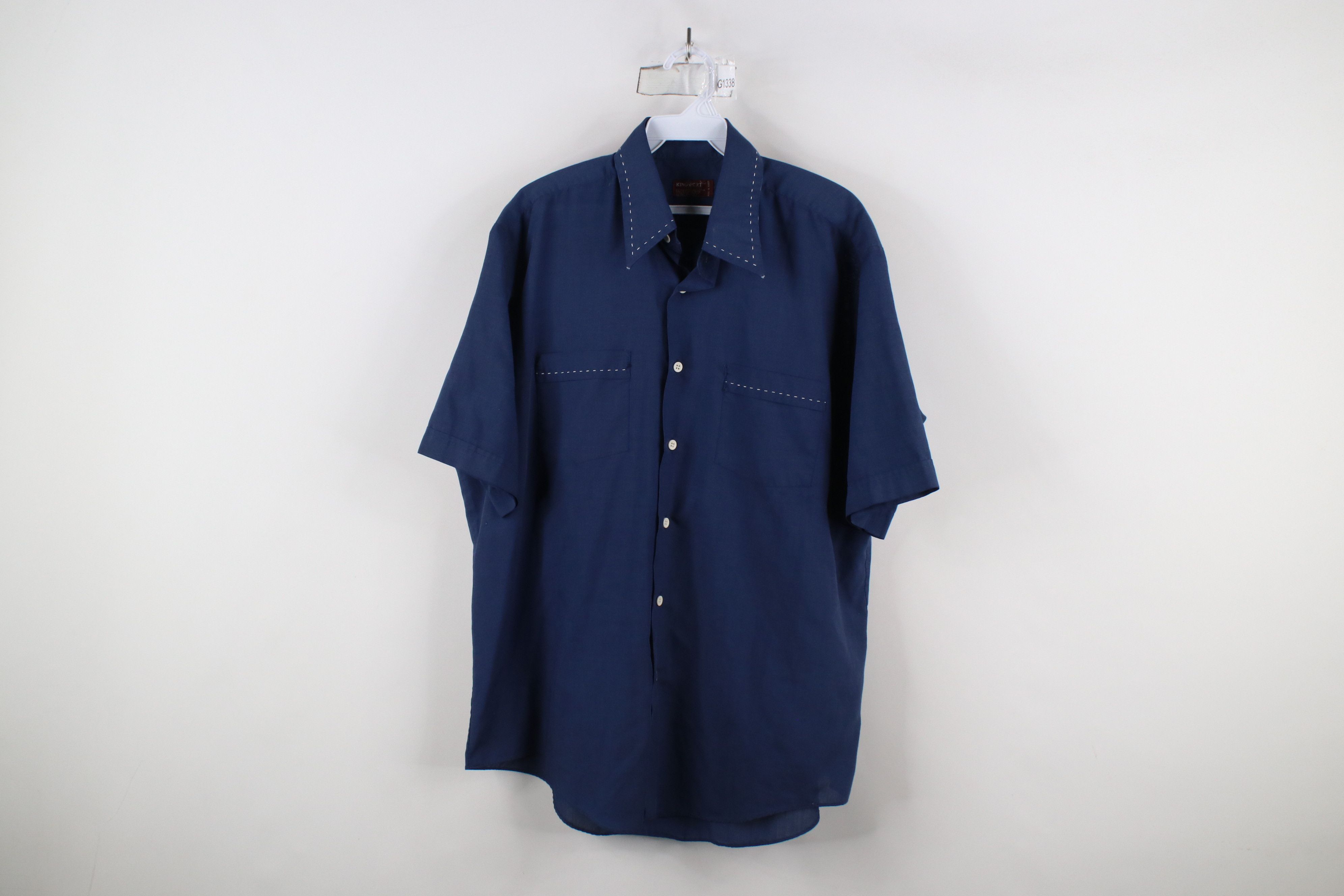 Vintage Vintage 70s Streetwear Short Sleeve Collared Button Shirt Size US L / EU 52-54 / 3 - 1 Thumbnail