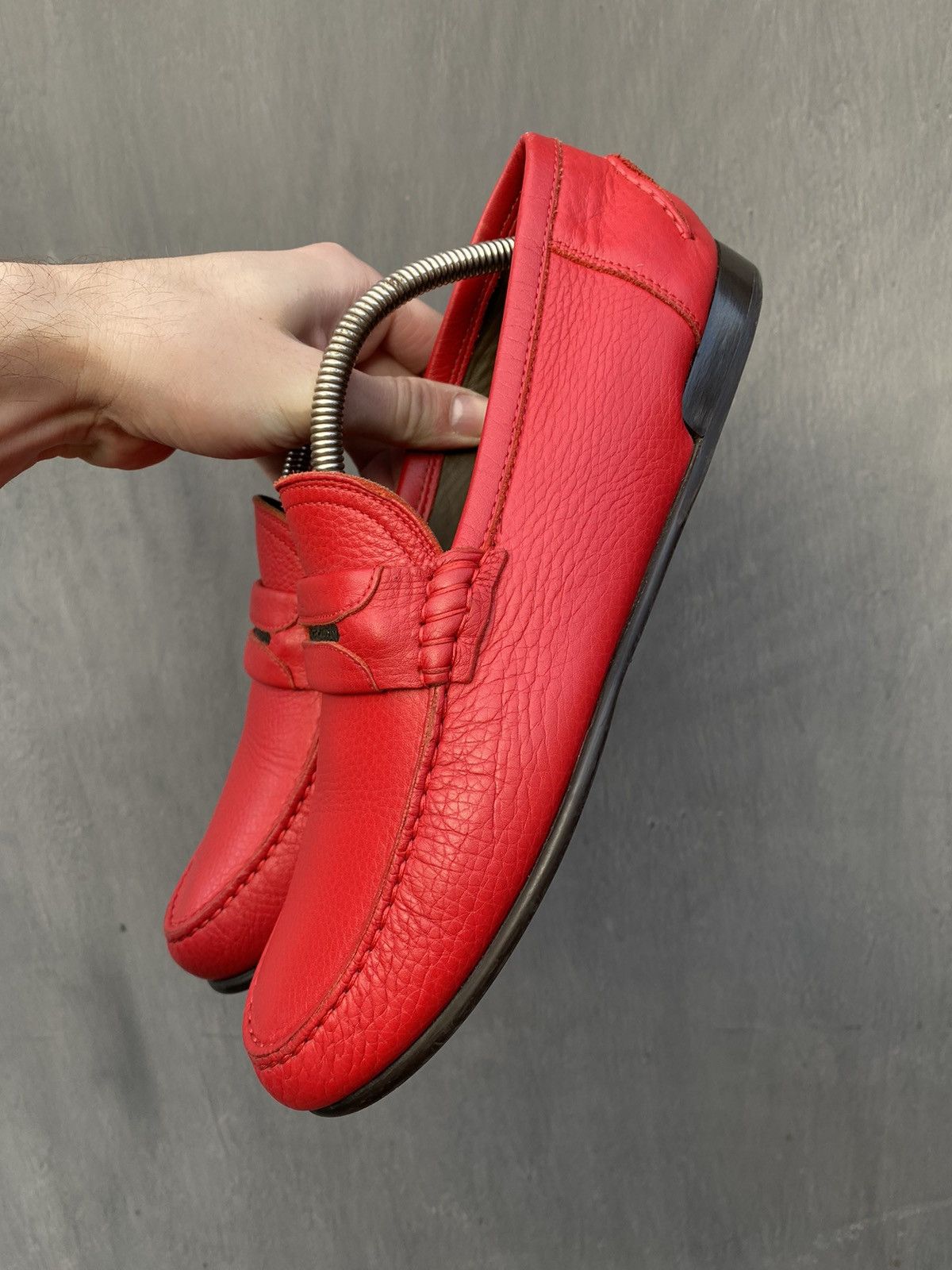 Dolce & Gabbana Dolce Gabbana Leather Red Moccasin Size U.K. 7.5 Size US 8 / EU 41 - 13 Thumbnail