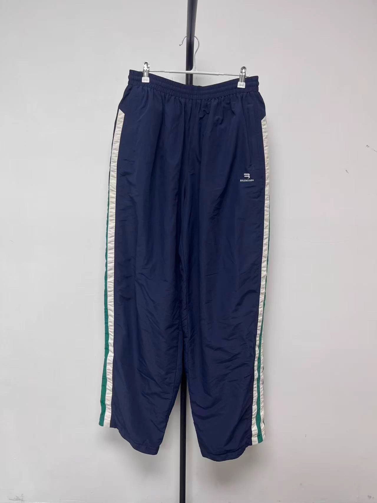 Balenciaga Logo Stripe Knit Track Pants Blue 48