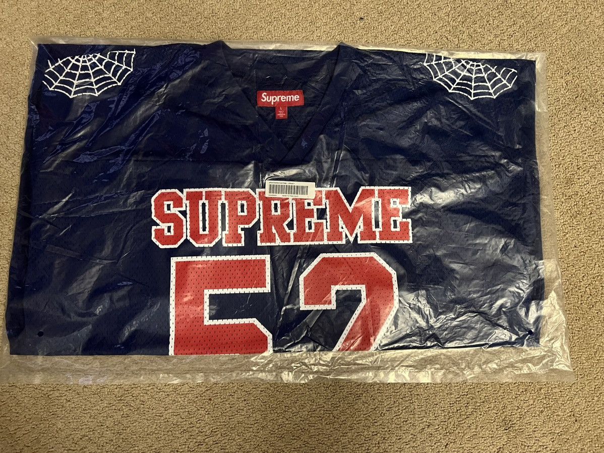 Supreme Supreme Spiderweb Football Jersey Navy Size L | Grailed