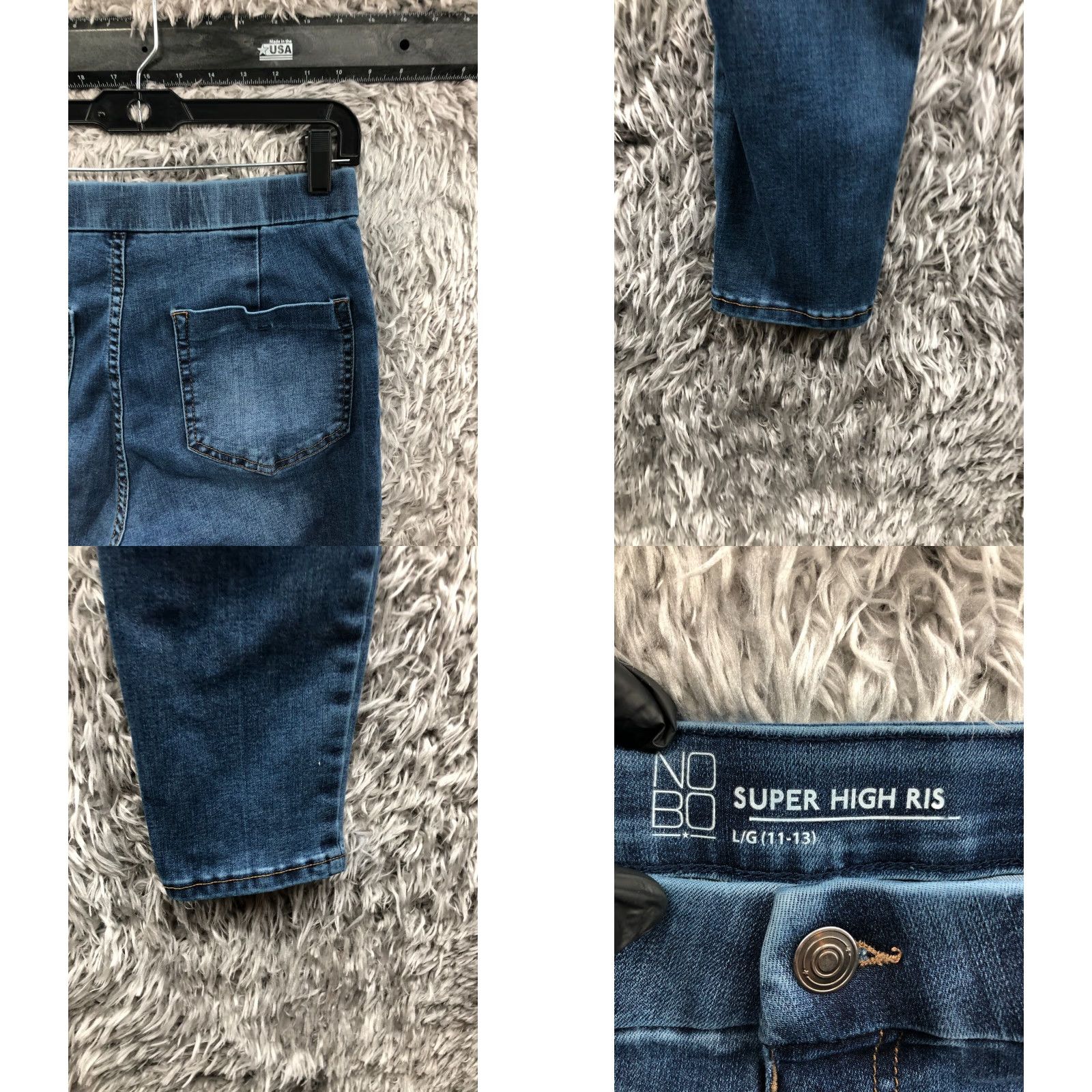 Vintage No Boundaries Jeans Size L Juniors Medium Wash Blue High Rise Regular Fit 28 in Inseam 27 in 5-Pocket Denim Skinny Womens Jeans Size 36" / US 14 / IT 50 - 8 Thumbnail