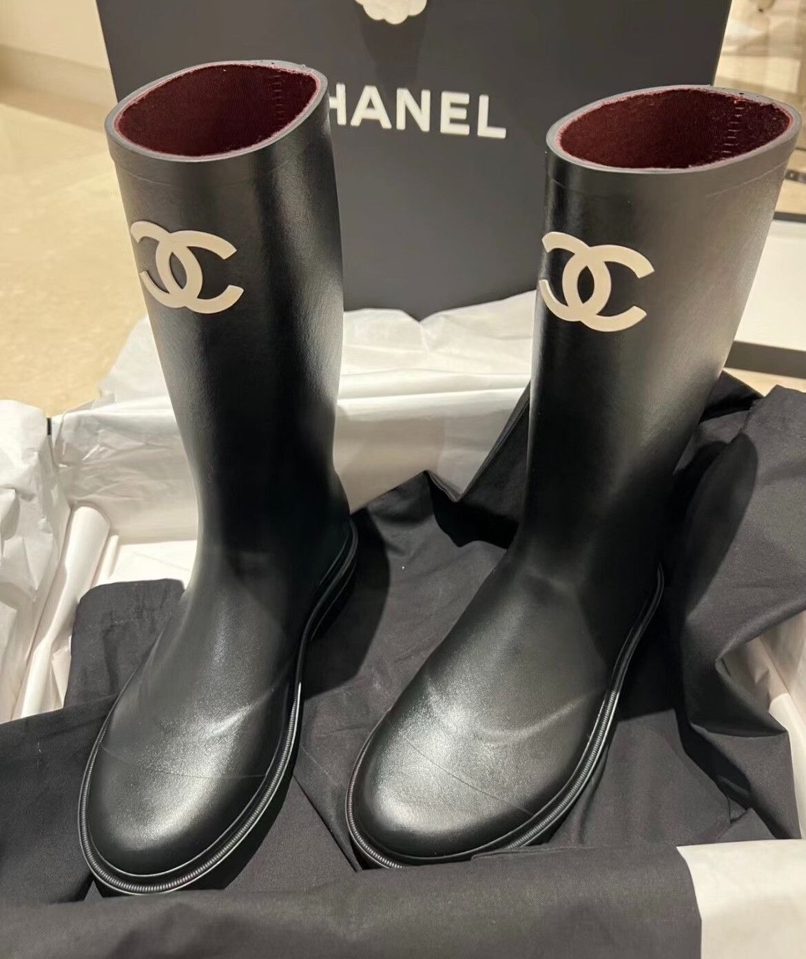 Chanel Chanel Retro Black Boots 37 Women Size US 7 / IT 37 - 1 Thumbnail