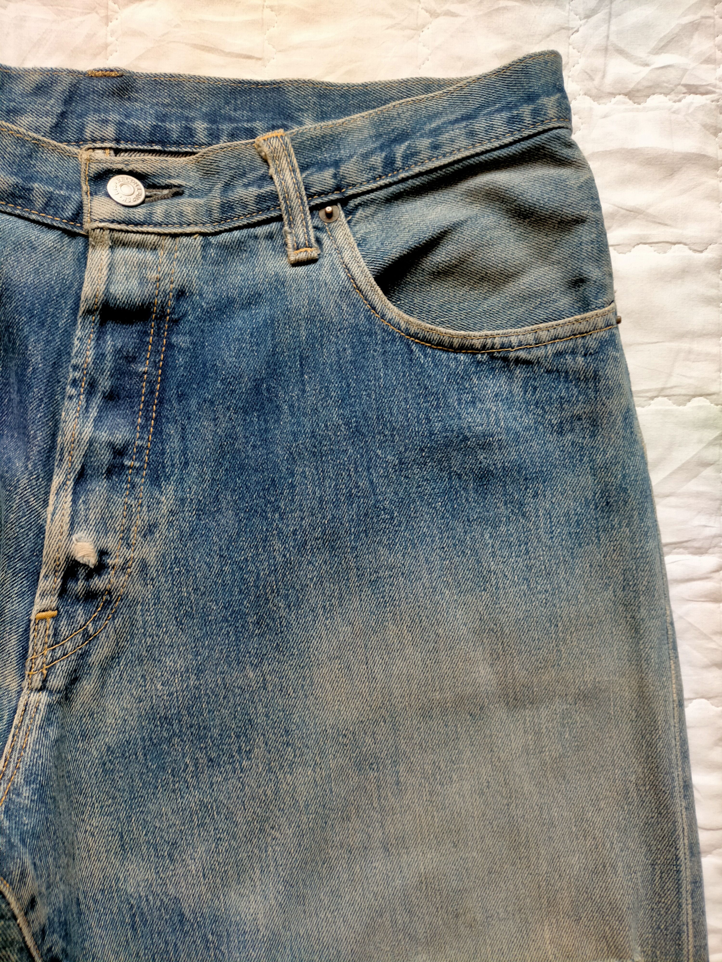 RRL Ralph Lauren RRL Ralph Lauren Selvedge Distressed Blue Jeans Size US 34 / EU 50 - 5 Thumbnail