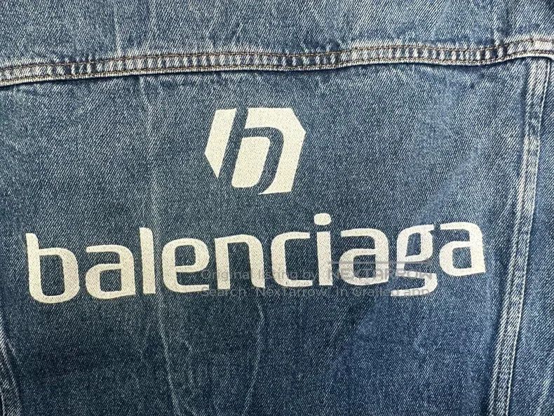 Balenciaga Balenciaga Logo Embroidered Denim Jacket Size XS / US 0-2 / IT 36-38 - 3 Thumbnail