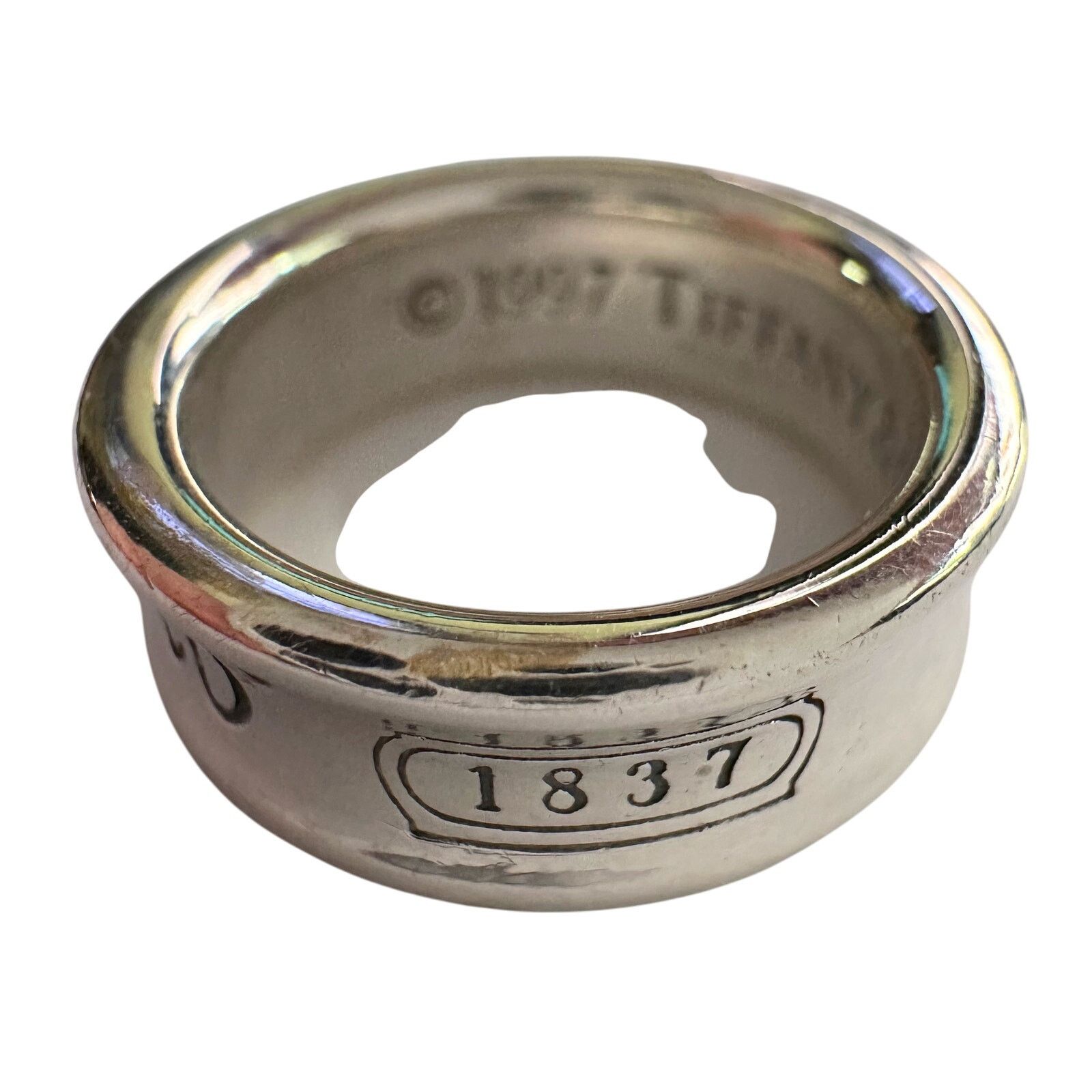Tiffany & Co. Tiffany & Co Thick 1837 Sterling Silver Ring - Size 5 Size ONE SIZE - 3 Thumbnail