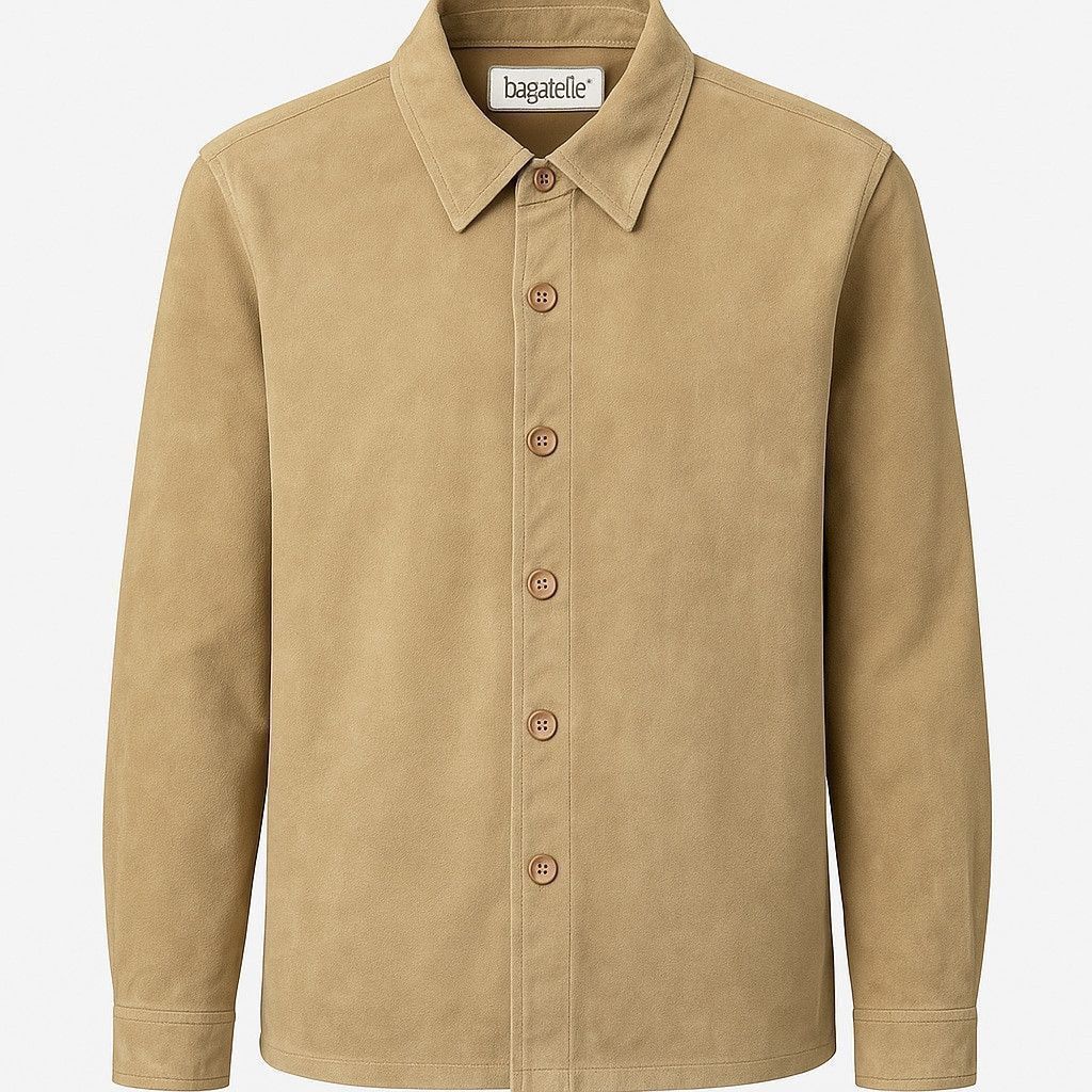 Other Vintage Bagatelle Tan Leather Shirt Jacket (S) – Unisex Size US S / EU 44-46 / 1 - 3 Thumbnail