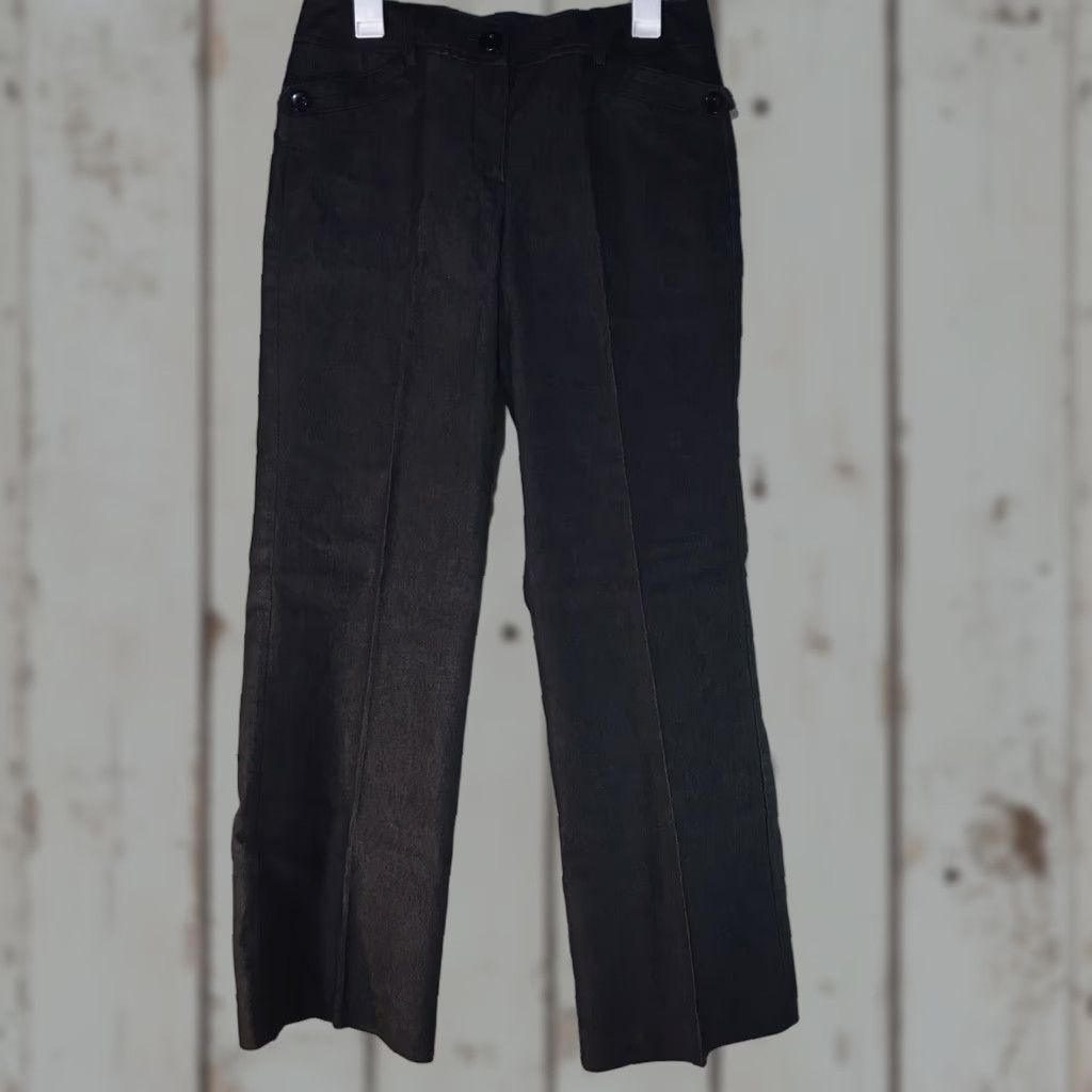 Vintage New Directions Black Wide Leg Dress Pants Womens Size 10 Straight Leg Pants Size 32" / US 10 / IT 46 - 1 Thumbnail