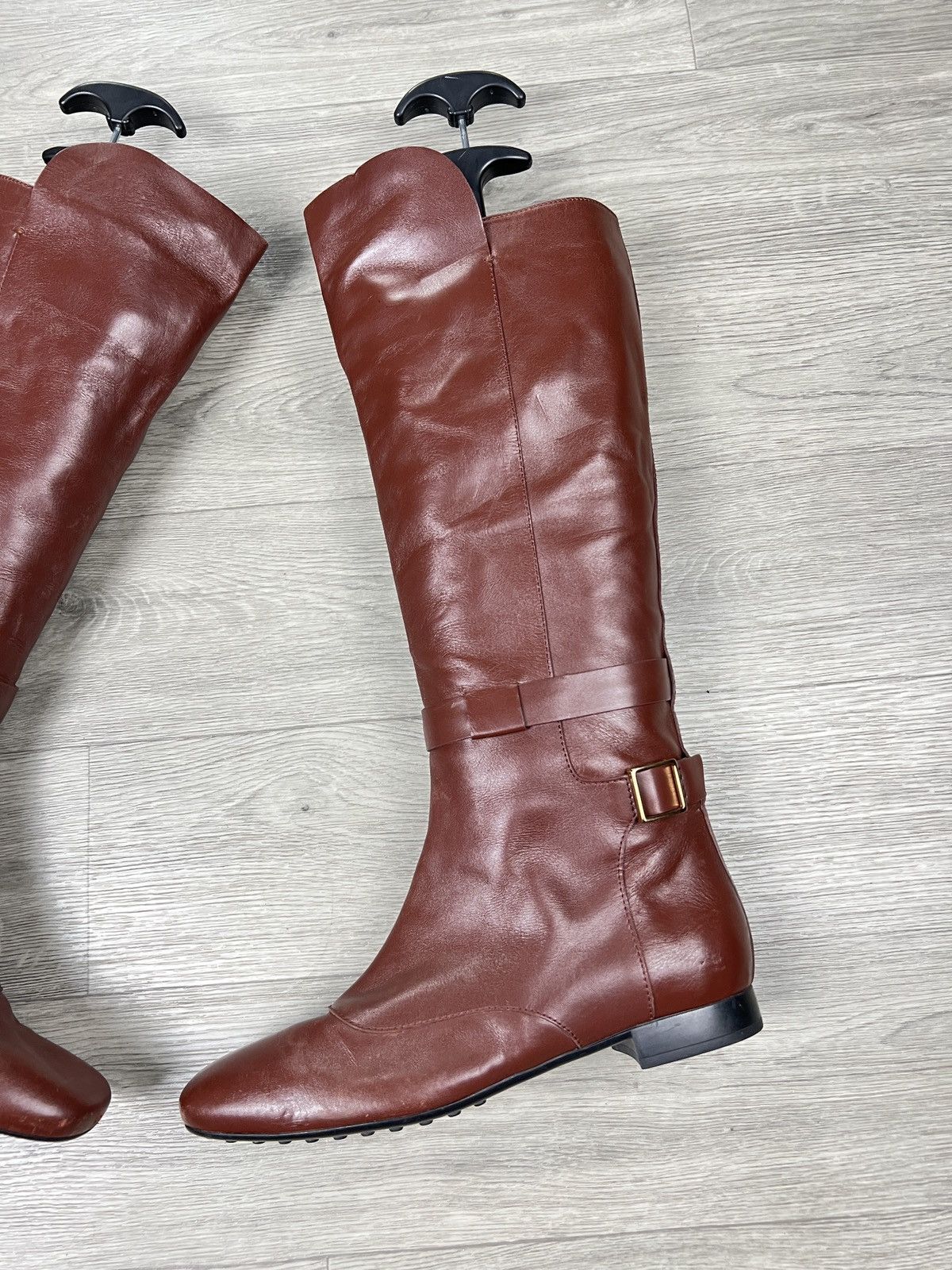 Tod's Leather boots Tod's Brown size 38,5 Size US 8.5 / IT 38.5 - 3 Thumbnail