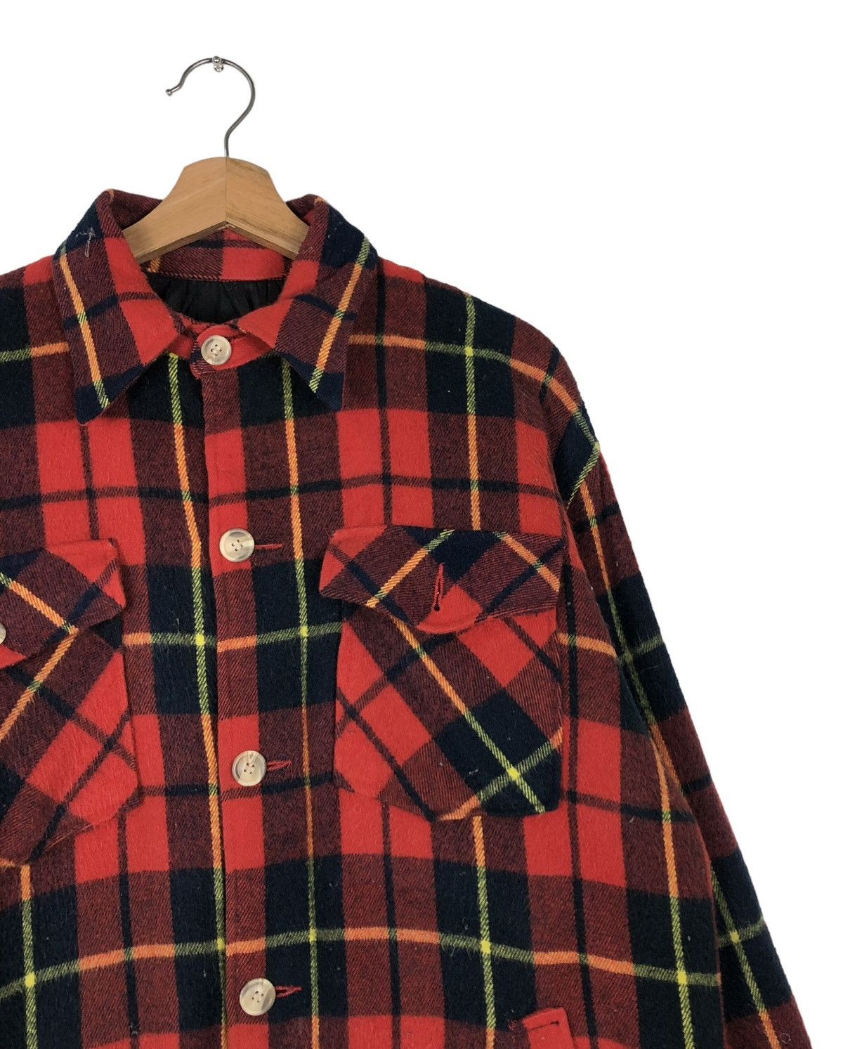 Japanese Brand 🔥VINTAGE BUTTON JACKET TASS FINDER HUNTING TARTAN DESIGN Size US L / EU 52-54 / 3 - 6 Thumbnail