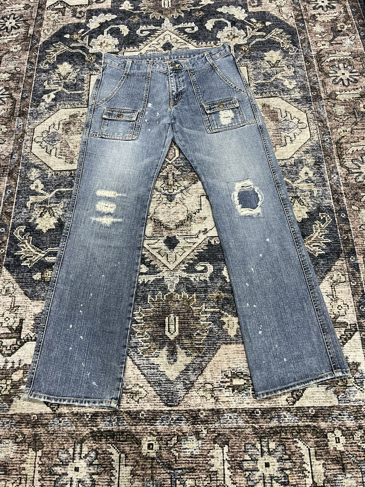 Boycott × If Six Was Nine × Vintage Vintage BOYCOTT Bush Pants Distressed Denim Pants Size US 33 - 1 Thumbnail