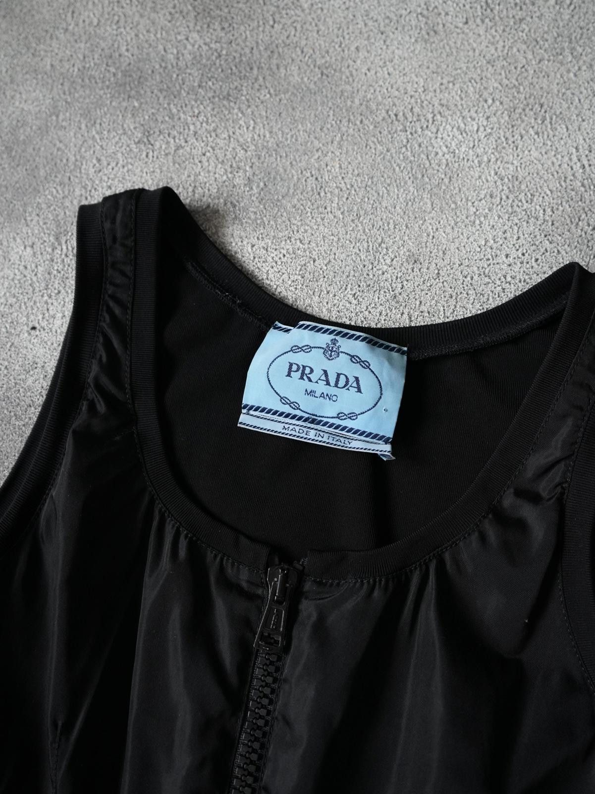 Other S/S 1995 Prada Runway Nylon Zipper Waist Sleeveless Dress Size L / US 10 / IT 46 - 9 Thumbnail