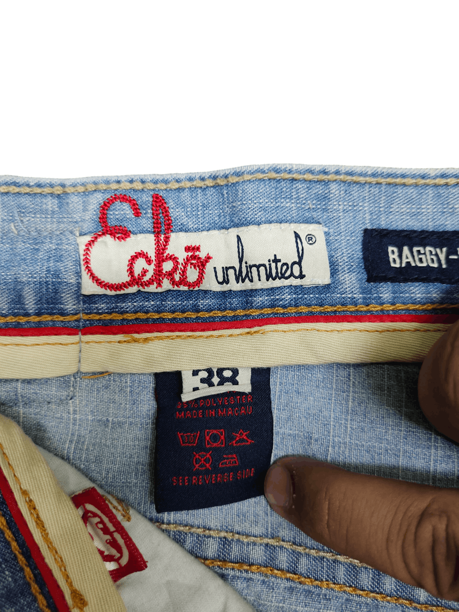 Ecko Unltd. Baggy Jeans Ecko Embroidered Pocket Denim Wide Y2k Jnco Size US 38 / EU 54 - 15 Thumbnail