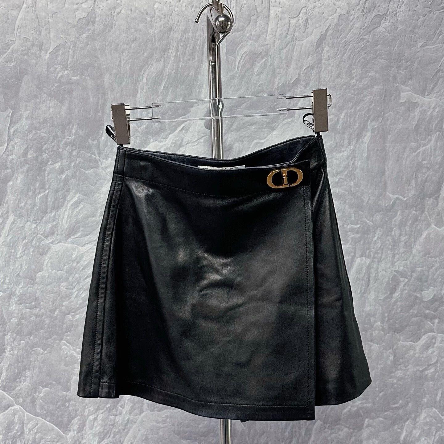 Dior black leather shorts with CD buckle Size 34" / US 12 / IT 48 - 1 Thumbnail