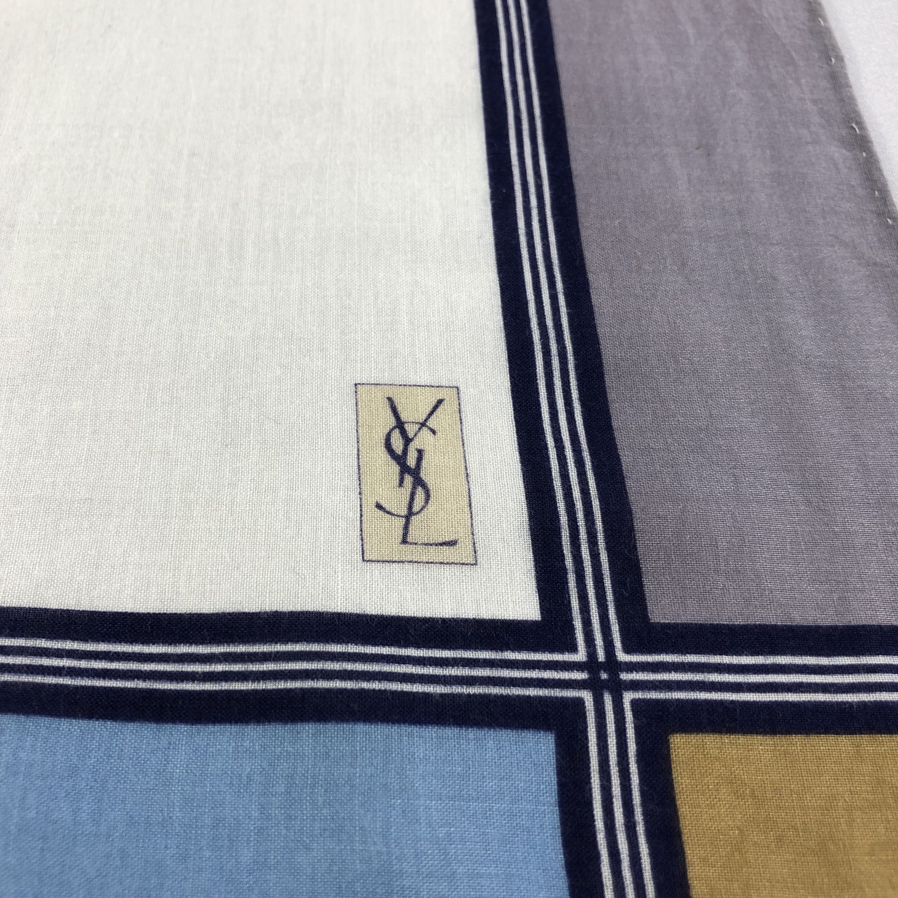 Yves Saint Laurent YSL Hand Rolled Handkerchief Neckerchief Bandana H2108 Size ONE SIZE - 4 Thumbnail