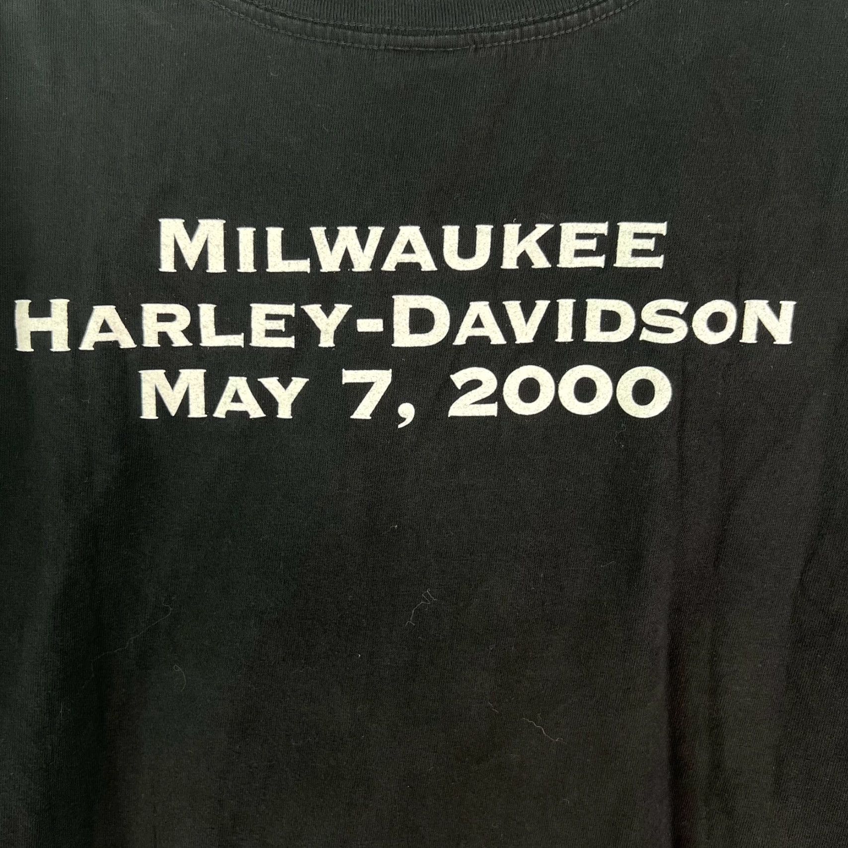 Harley Davidson VINTAGE Harley-Davidson The Wall Milwaukee Motorcycle T-Shirt XL Black 2000 Mens Size US XL / EU 56 / 4 - 3 Thumbnail