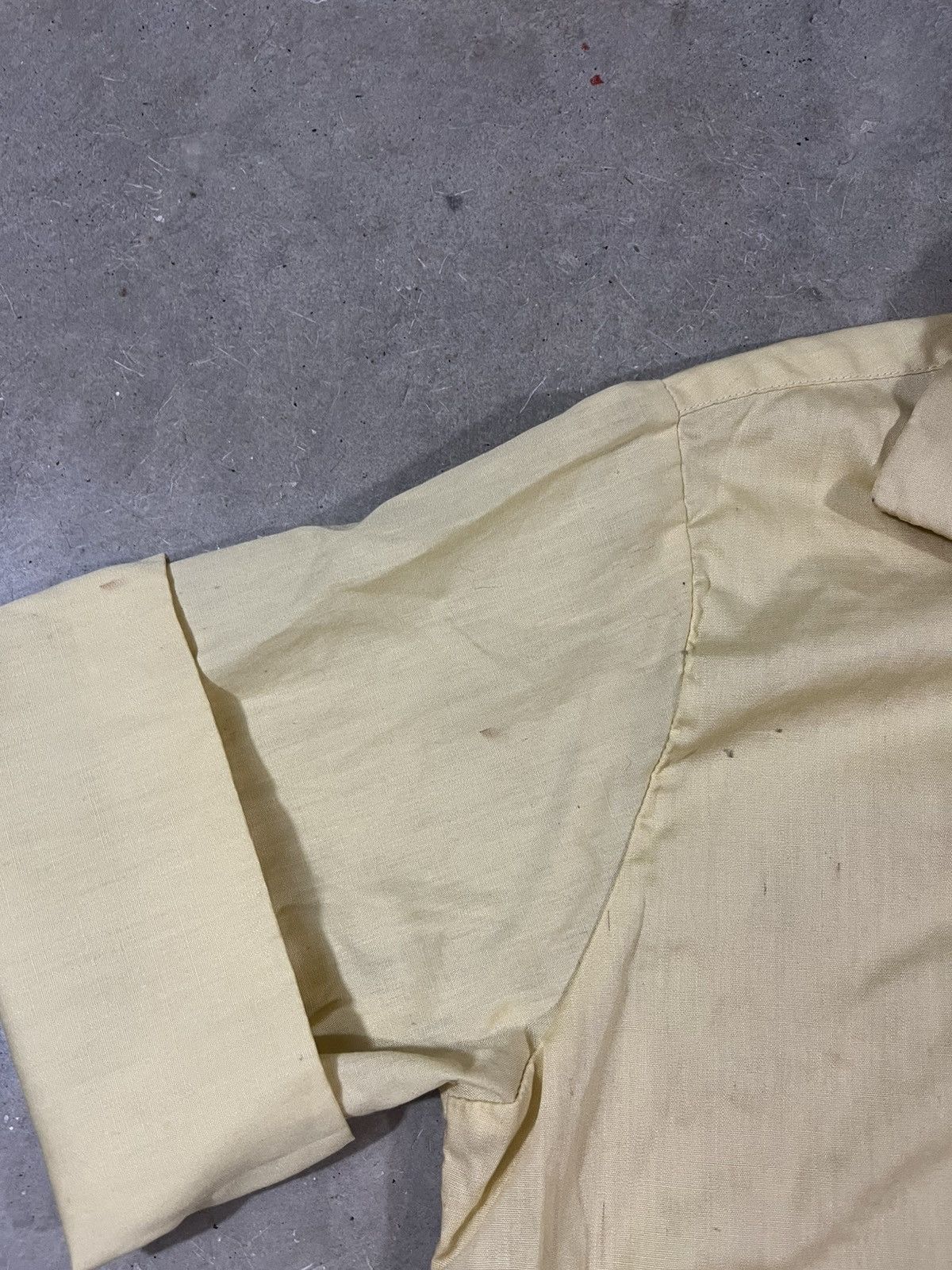 Vintage Vintage 70s Yellow Short Sleeve Loop Collar Shirt Size S / US 4 / IT 40 - 4 Thumbnail