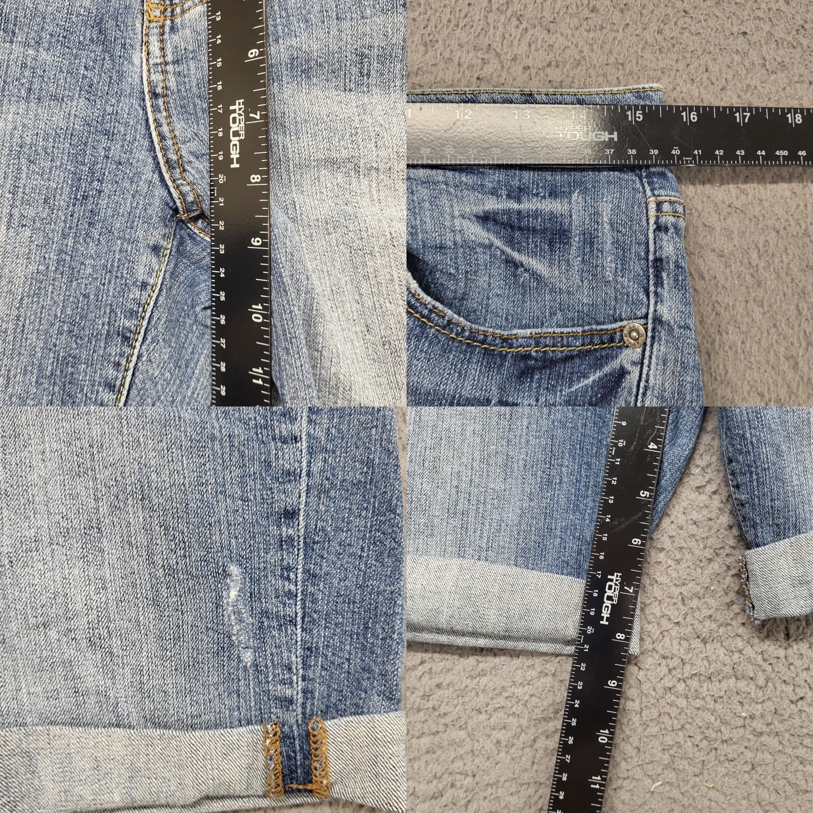 Apt. 9 Apt. 9 Shorts Denim Blue Women's Size 10 Bermuda Distressed Cuffed Casual 90s Size 32" / US 10 / IT 46 - 8 Thumbnail