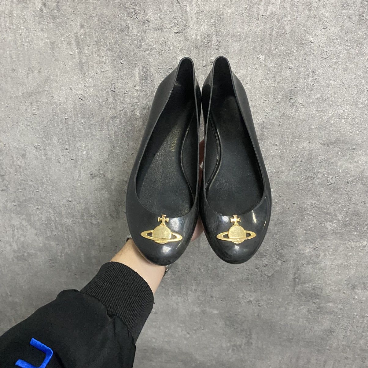 Melissa × Vivienne Westwood Vivienne Westwood × Melissa Anglomania Black Ballet Flats Size US 10.5 / IT 40.5 - 3 Thumbnail