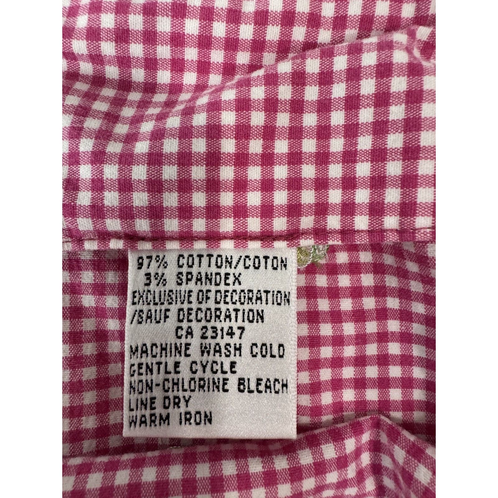 Talbots Talbots Women's Petite Pink Gingham Skort Lime 16W Size 34" / US 12 / IT 48 - 7 Thumbnail