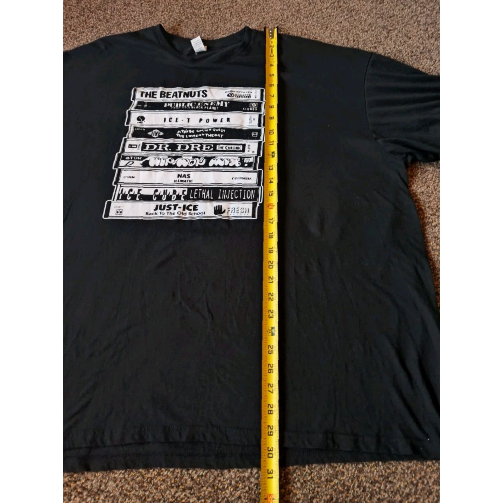Vintage VINTAGE Cotton Heritage Men T-Shirt 3XL Hip Hop Retro Cassette Tapes Graphic 90s Black Size US XXL / EU 58 / 5 - 5 Thumbnail