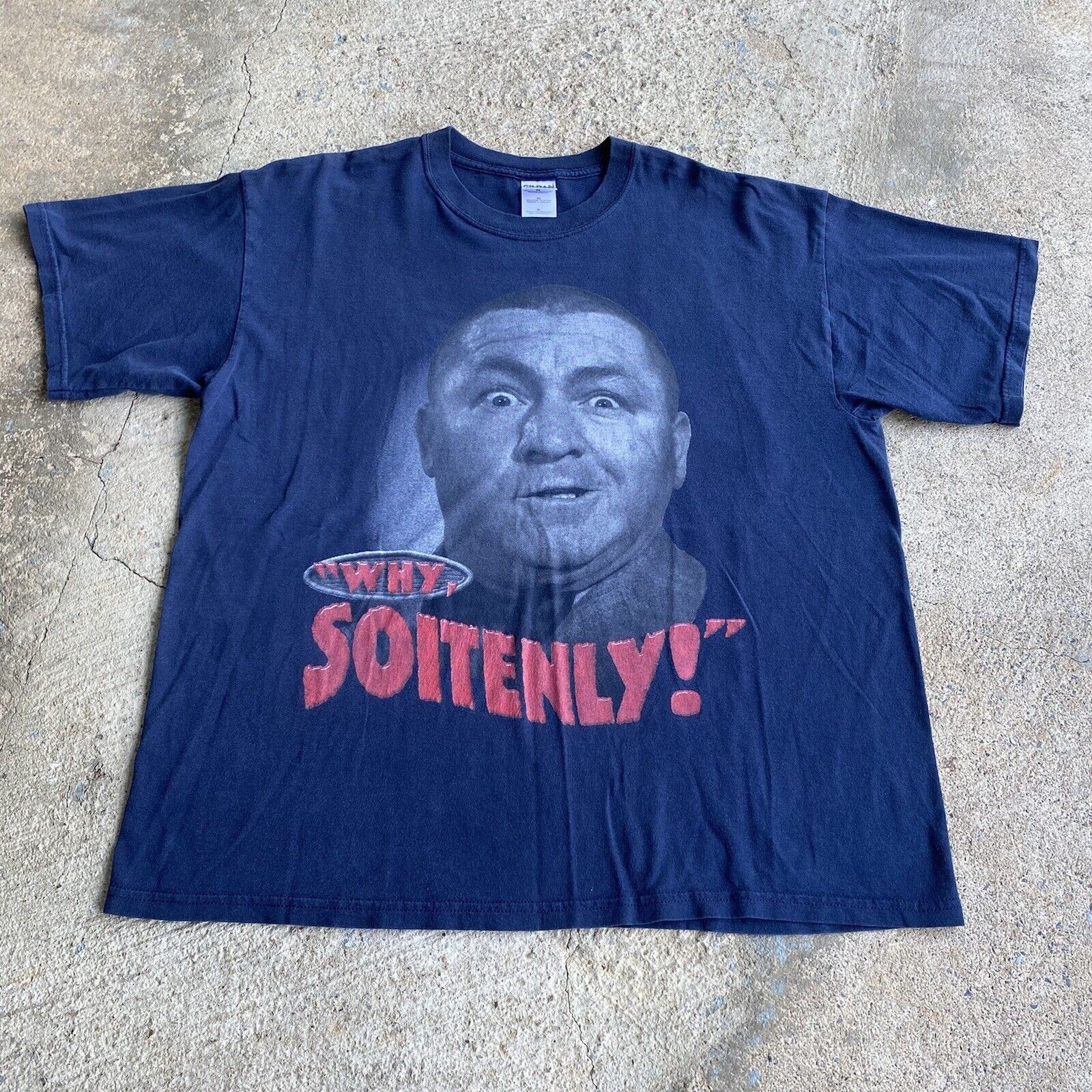Vintage Vintage Curly Three Stooges TV Promo Shirt Why Soitenly Size US XL / EU 56 / 4 - 2 Thumbnail