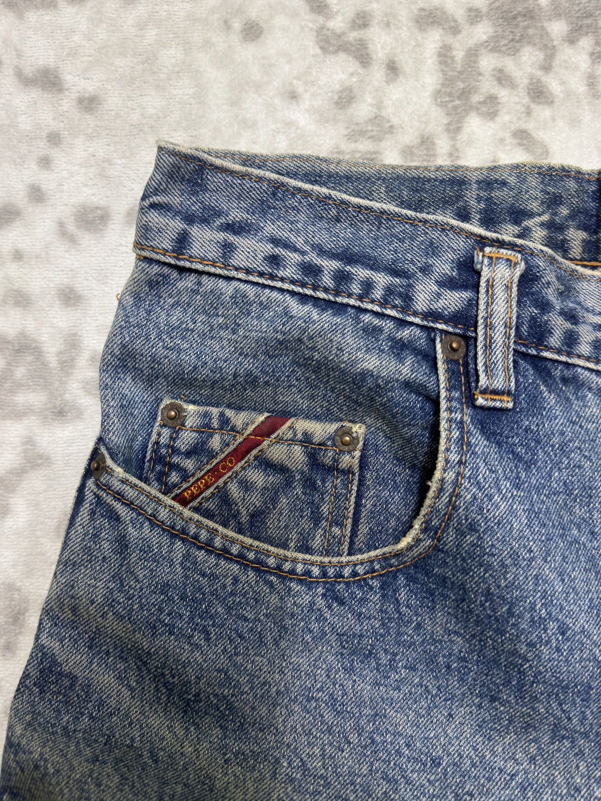 Pepe Jeans Vintage PePe Classic Stone Wash Baggy Loose Streetwear Denim Size US 30 / EU 46 - 9 Thumbnail