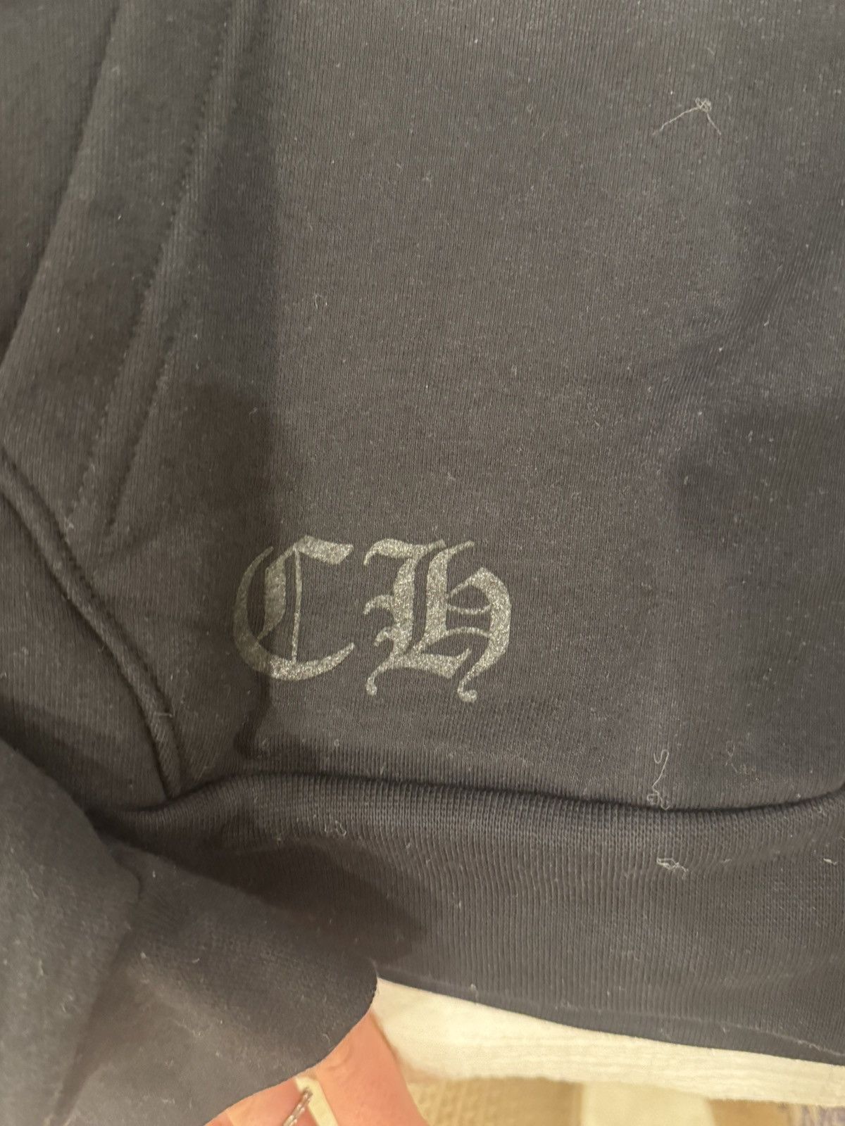 Chrome Hearts Chrome Hearts Black Zip Up Hoodie With Army Green Logo Size US L / EU 52-54 / 3 - 7 Thumbnail