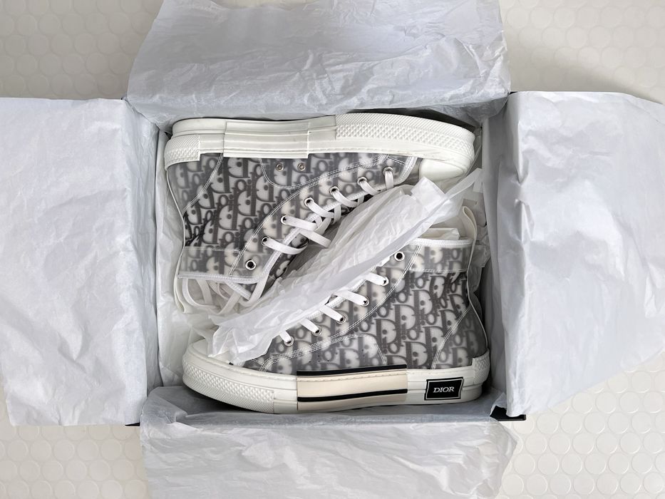 B23 High-Top Sneaker White Dior Oblique Canvas