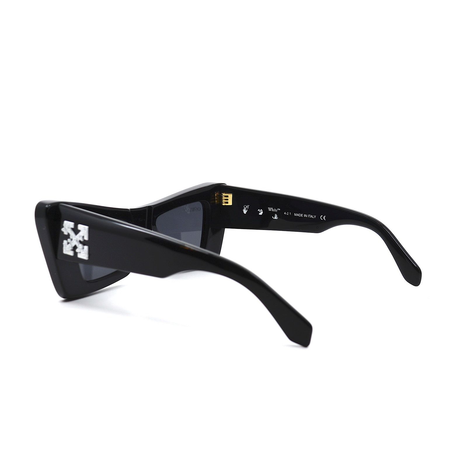 Off-White NEW! OFF-WHITE ACCRA OER1027 1007 BLACK GREY SUNGLASSES Size ONE SIZE - 5 Thumbnail