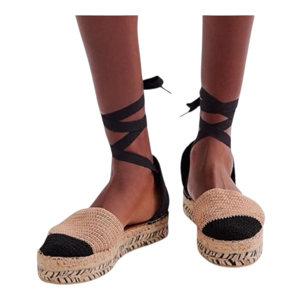 Free People Free People Island Time Wrap Espadrilles Boho Crochet Handm Size US 8 / IT 38 - 2 Thumbnail