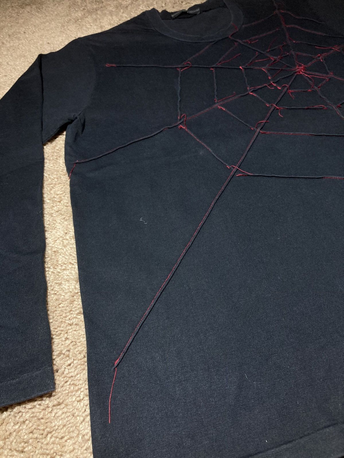 Ryuichiro Shimazaki AW98 Ryuichiro Shimazaki Spiderweb 3D Knit Red 90s 1998 Size US M / EU 48-50 / 2 - 5 Thumbnail