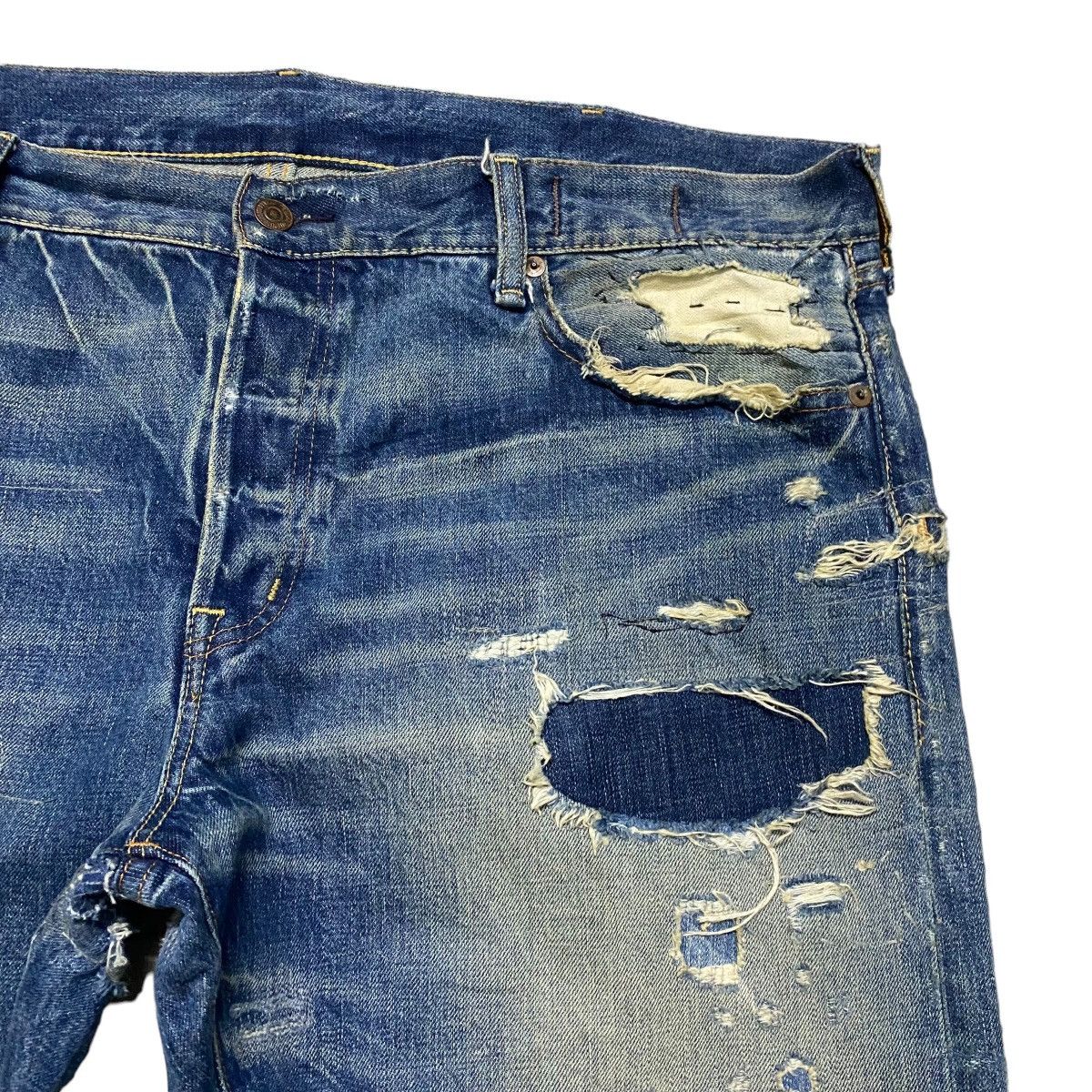 Denim & Supply Ralph Lauren Denim And Supply Ralph Lauren Distress Denim Patchwork Jeans Size US 38 / EU 54 - 5 Thumbnail