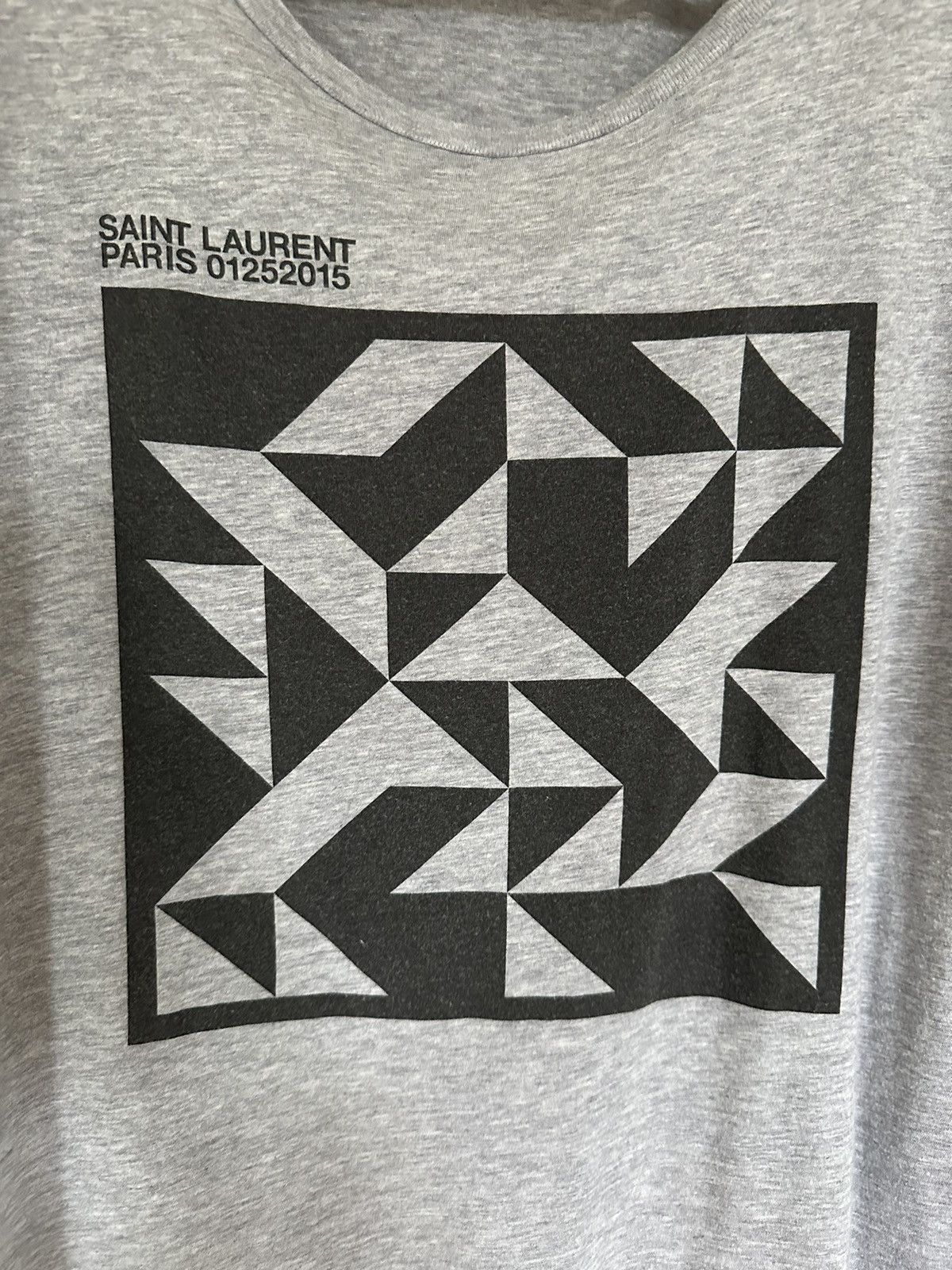 Saint Laurent Paris FW15 Saint Laurent runway show grey t shirt XL Hedi Slimane Size US XL / EU 56 / 4 - 11 Thumbnail