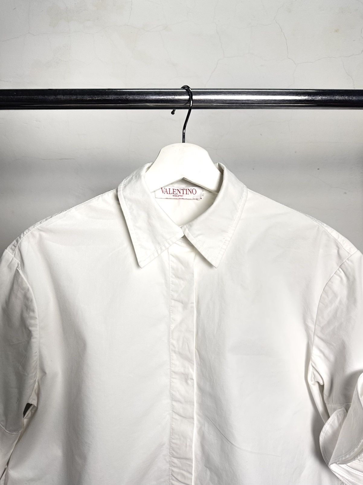 Valentino Valentino Compact Poplin Shirt Size S / US 4 / IT 40 - 2 Thumbnail