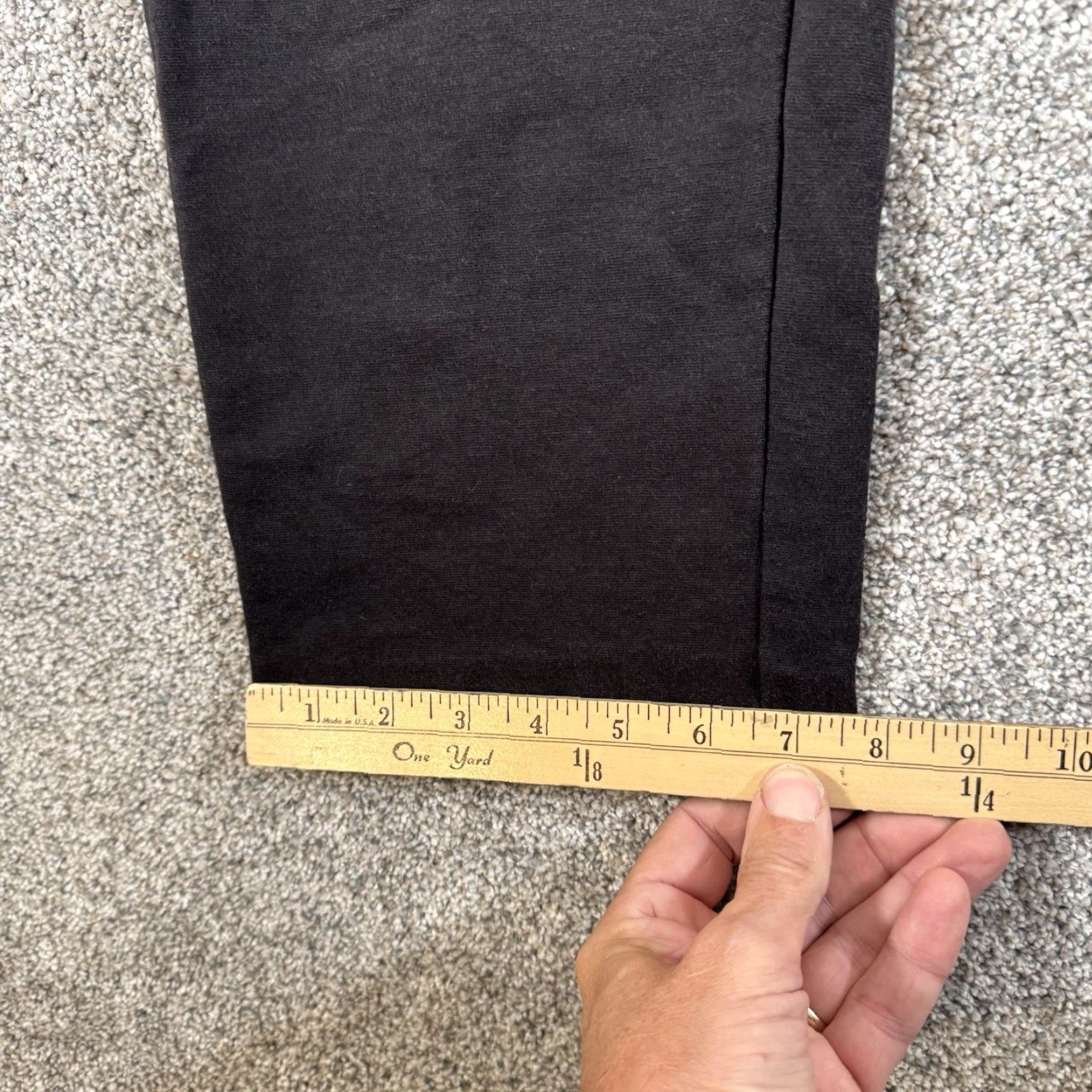 Talbots VINTAGE Talbots Pants M Petites Women 90s Office Minimalist Straight Black Solid Capsule Preppy Dress Size 32" / US 10 / IT 46 - 3 Thumbnail