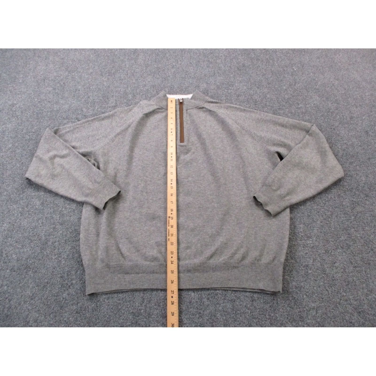 Peter Millar Peter Millar Jacket Mens XL Gray Wool Performance Golf Stretch Pullover Active Size US XL / EU 56 / 4 - 3 Thumbnail