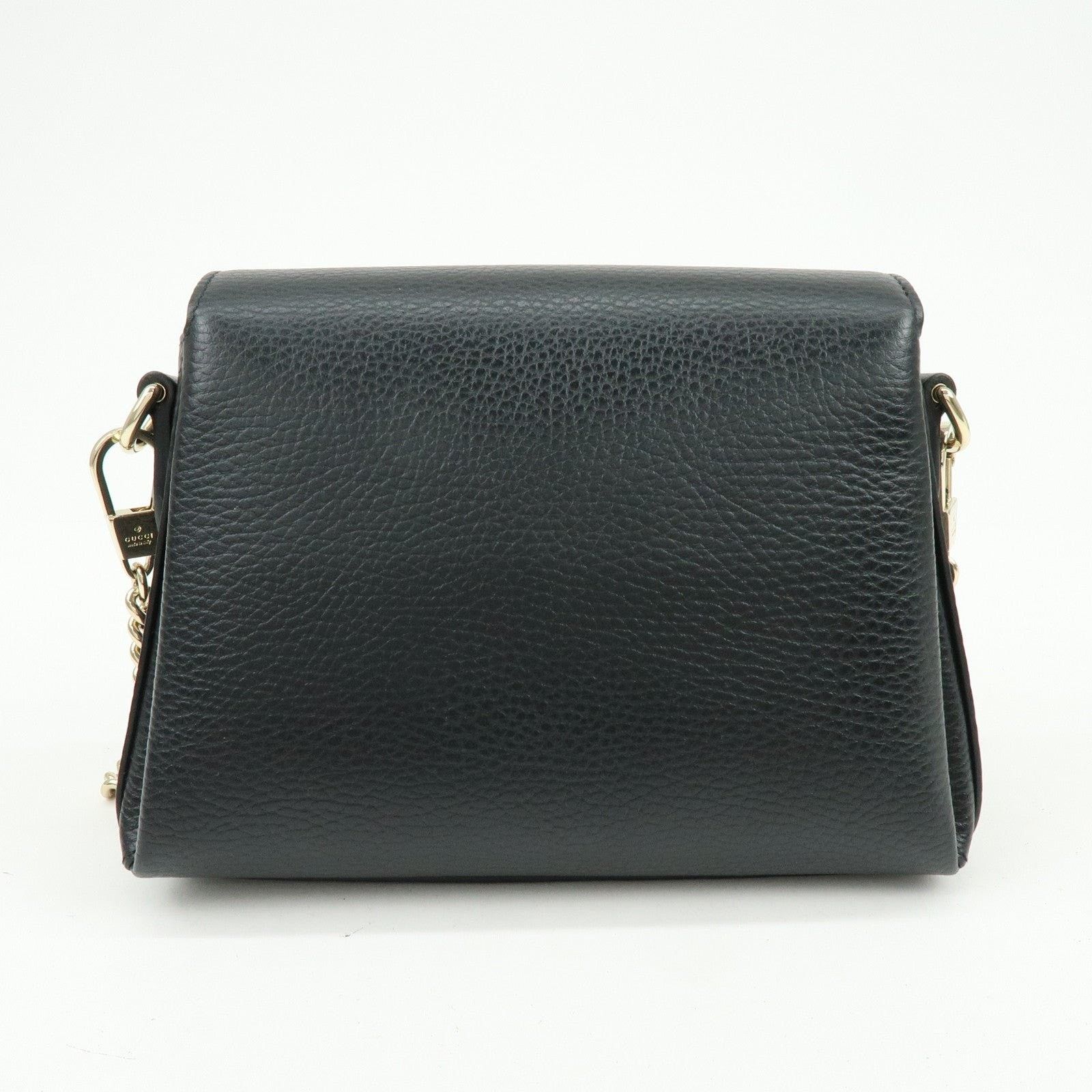 Gucci Gucci Interlocking G Flap Bag Calfskin Shoulder Black Size ONE SIZE - 2 Thumbnail