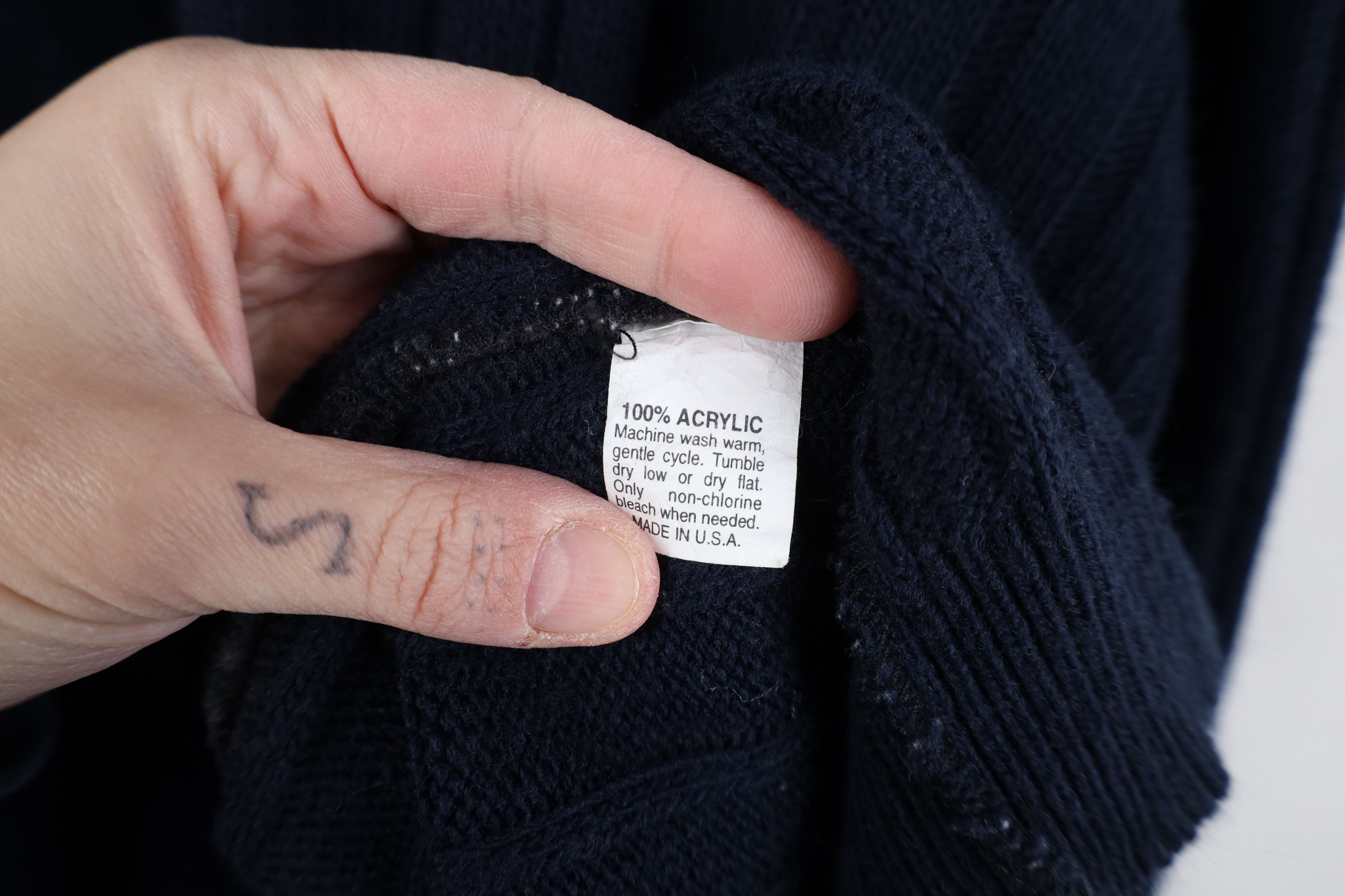 Vintage Vintage 90s Streetwear Boxy Fit Ribbed Knit Sweater Blue USA Size US XXL / EU 58 / 5 - 7 Thumbnail