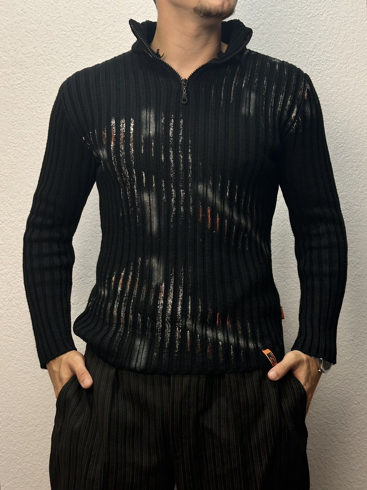 Diesel Y2k Gothic Avatngarde Sweater Distressed Margiela Japanese Size US M / EU 48-50 / 2 - 1 Thumbnail